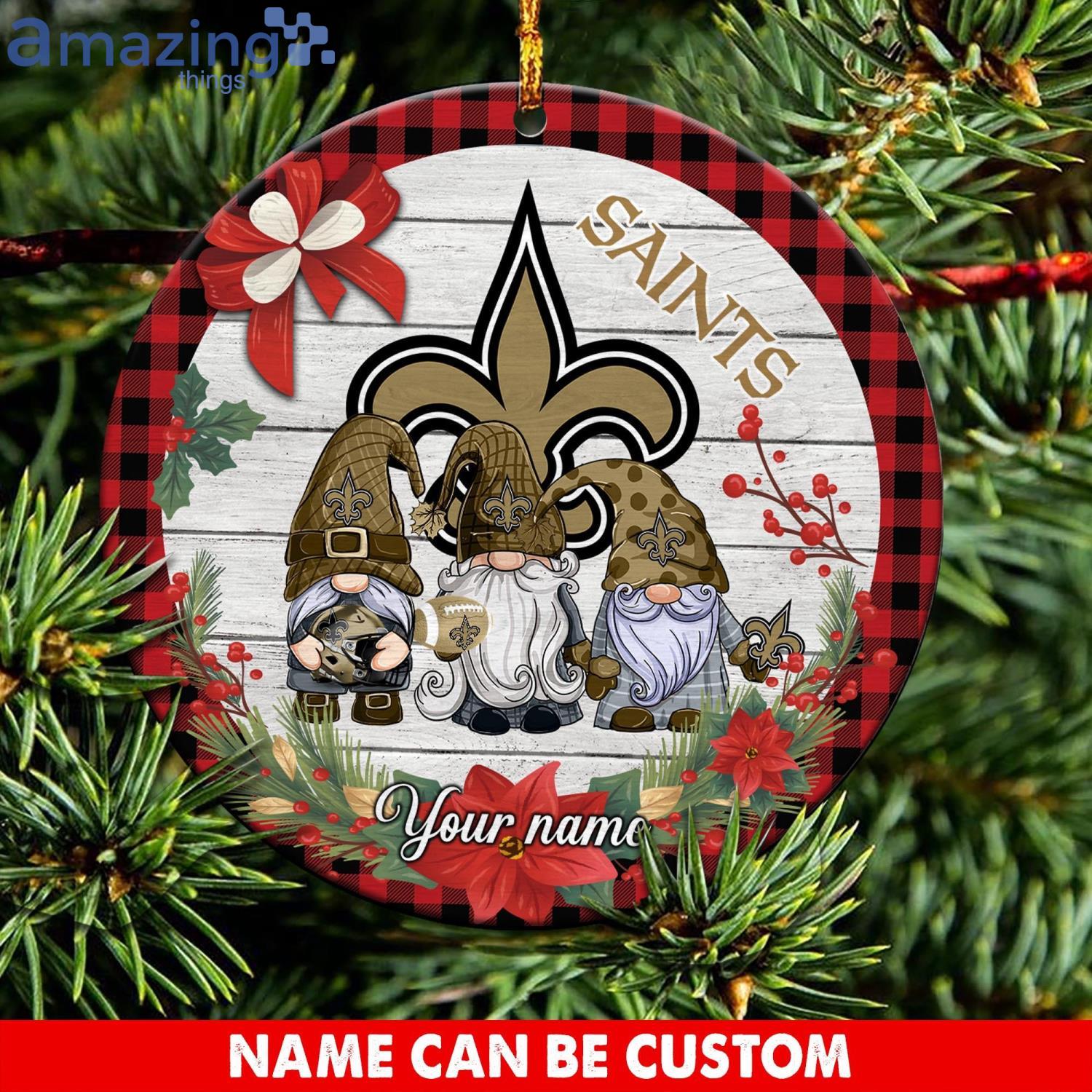 New Orleans Saints NFL Fans Personalized Christmas Ornaments