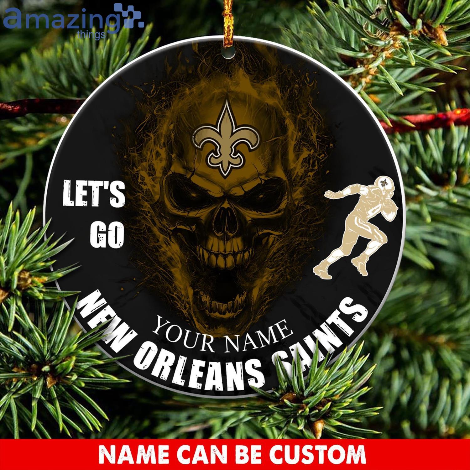 San Francisco 49ers NFL Let's Go Skull Christmas Ornament Custom