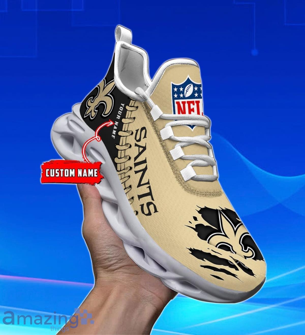 New Orleans Saints NFL Womens White Fur Boots