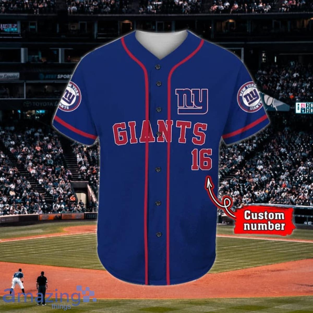 New York Giants-NFL BASEBALL JERSEY CUSTOM NAME AND NUMBER Best Gift For  Men And Women Fans