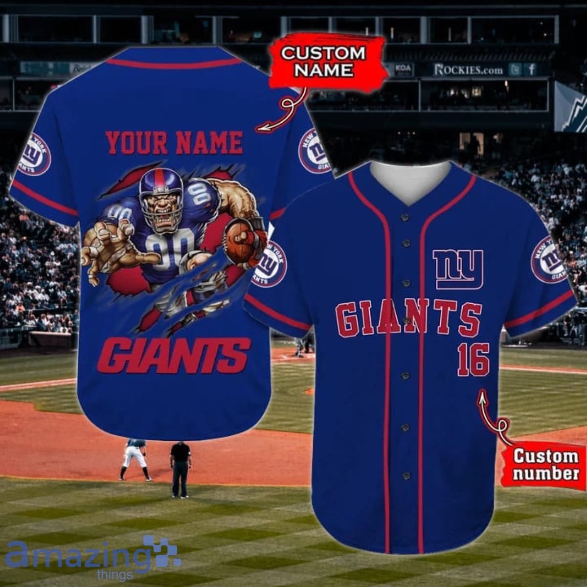 Personalized New York Giants Baseball Jersey Shirt For Fans