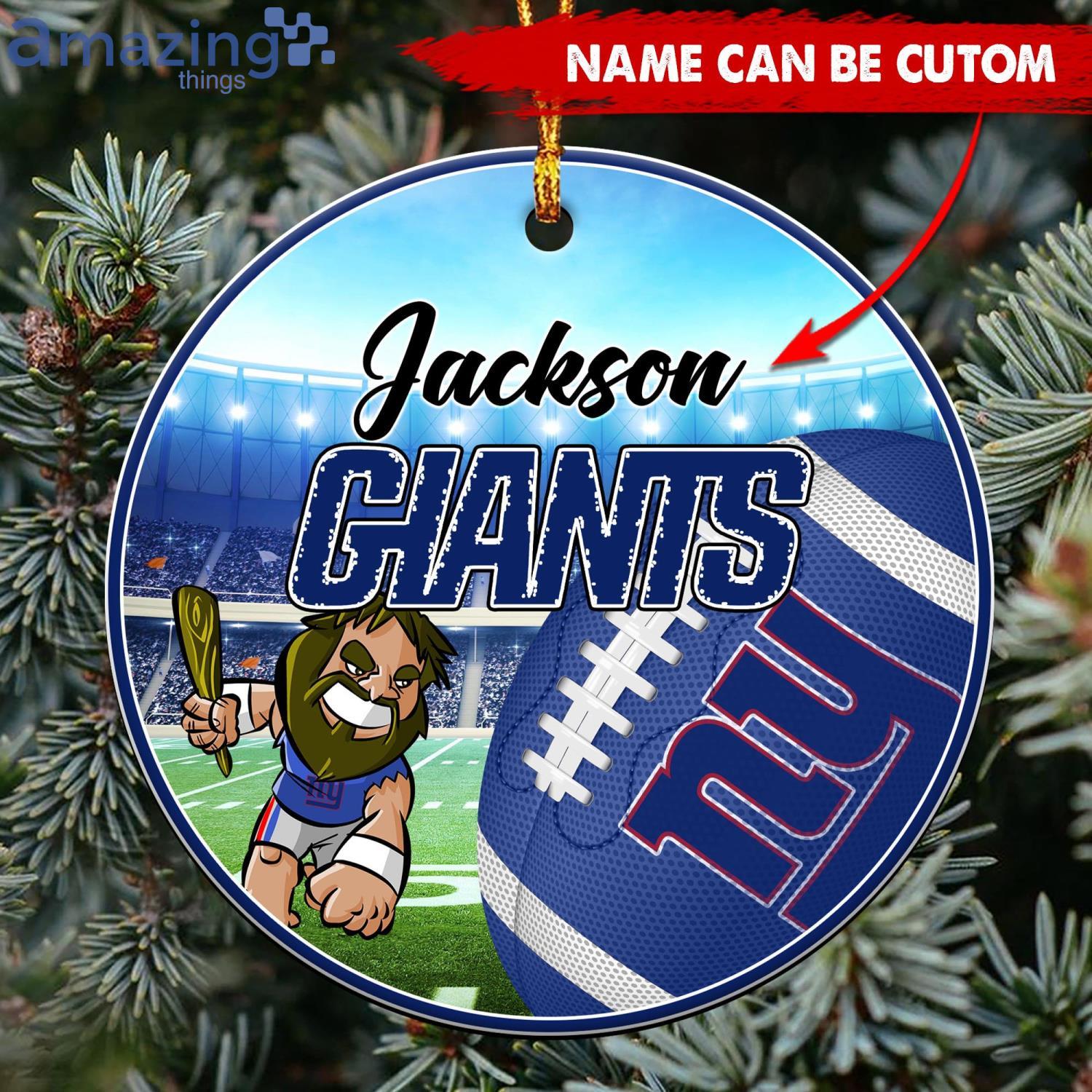 New York Giants NFL Christmas Ornament Custom Name For Fans