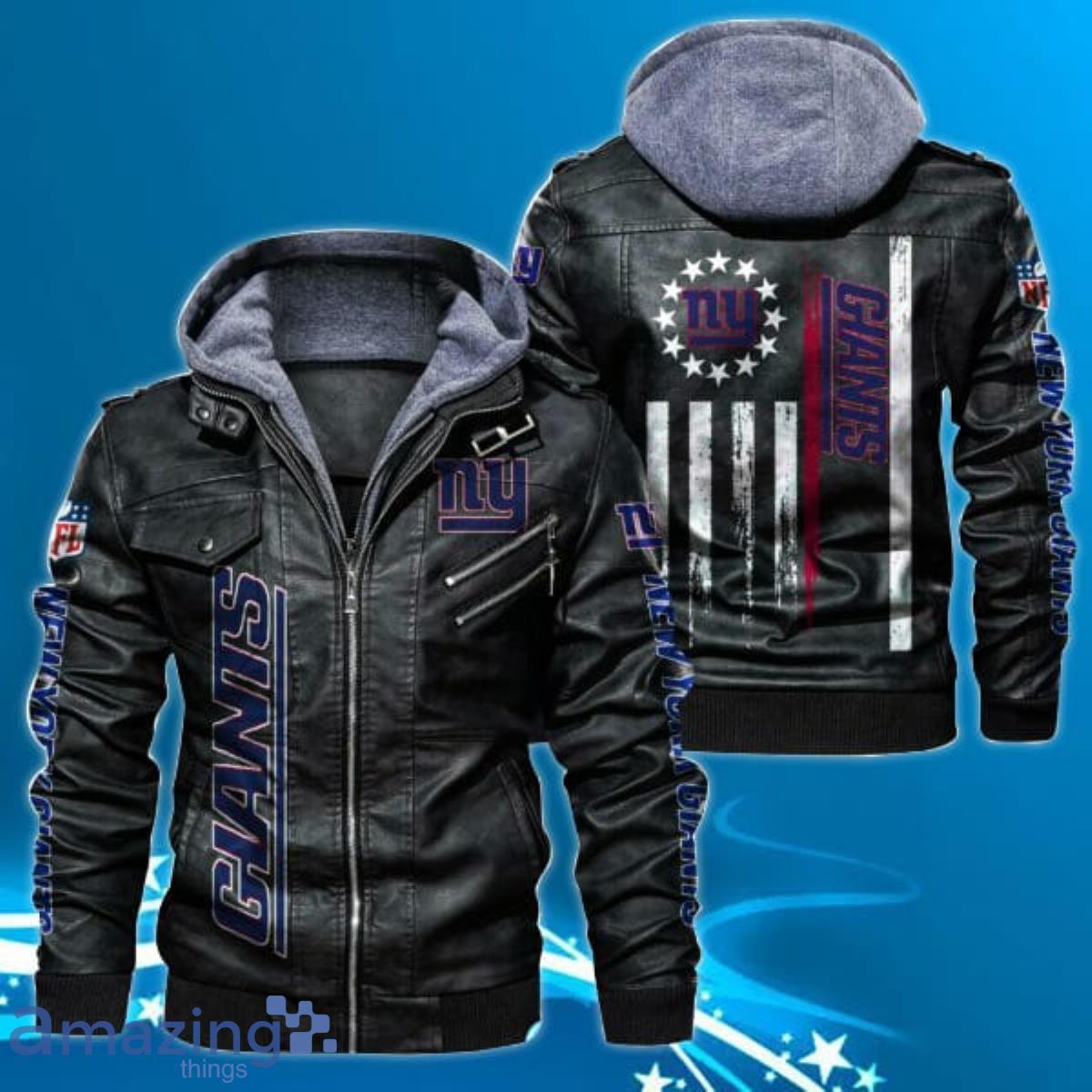 New York Giants NFL Leather Jacket Product Photo 1