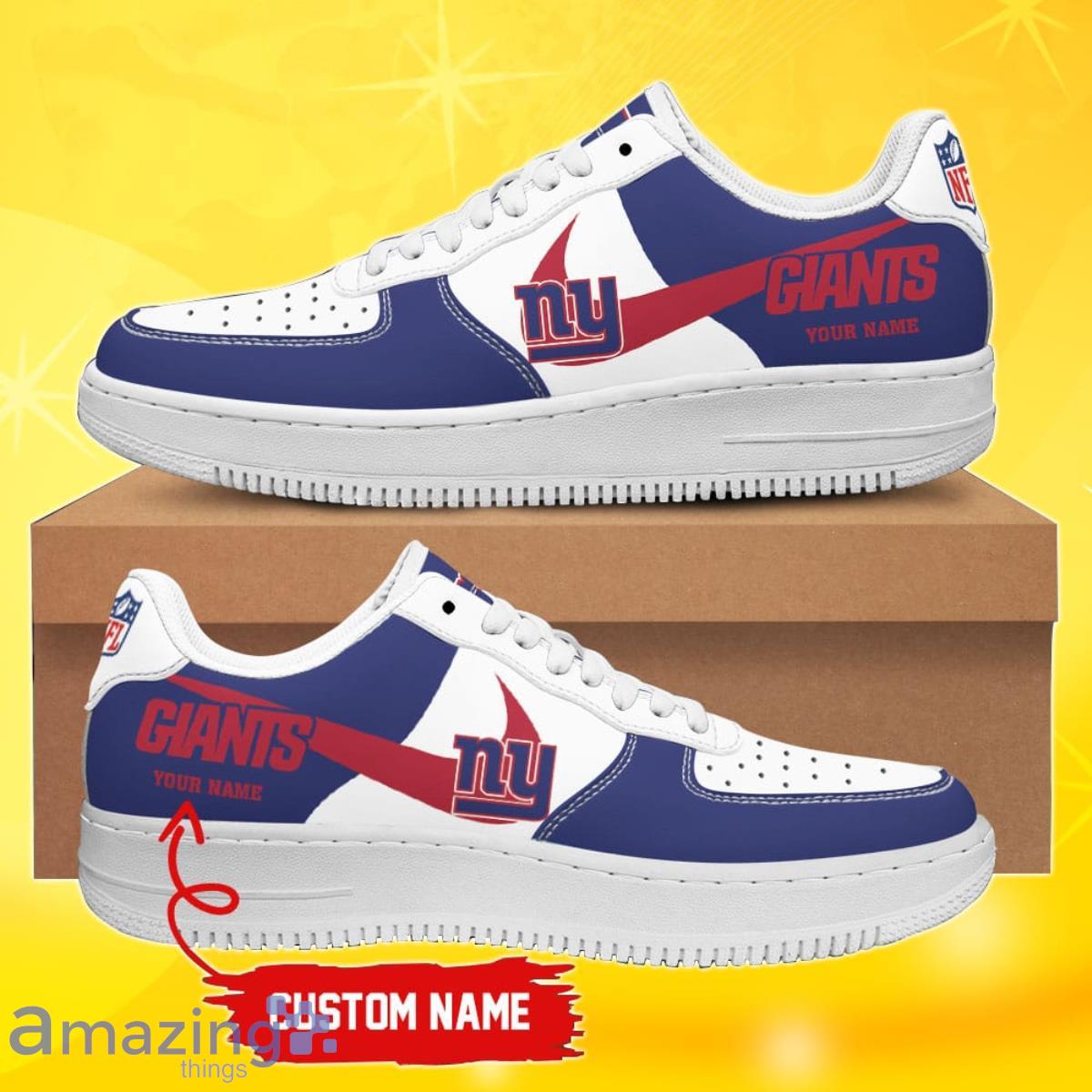 New York Giants CUSTOM Nike Air Force Shoes -  Worldwide  Shipping