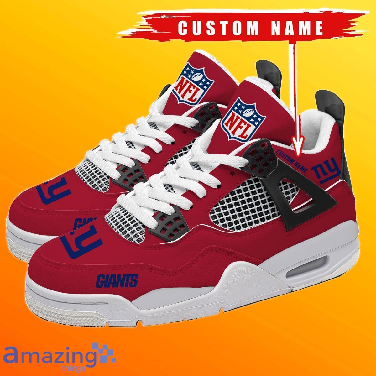 New York Giants Personalized Name NFL Air Jordan 4 Trending Sneaker Unique  Gift For Fans