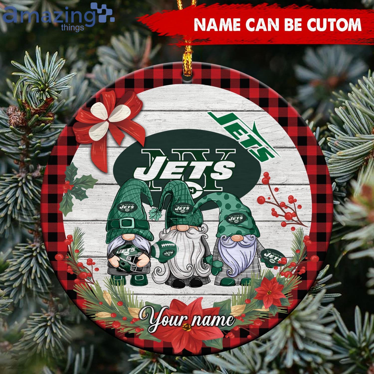 New York Jets Merry Christmas Circle Ornament