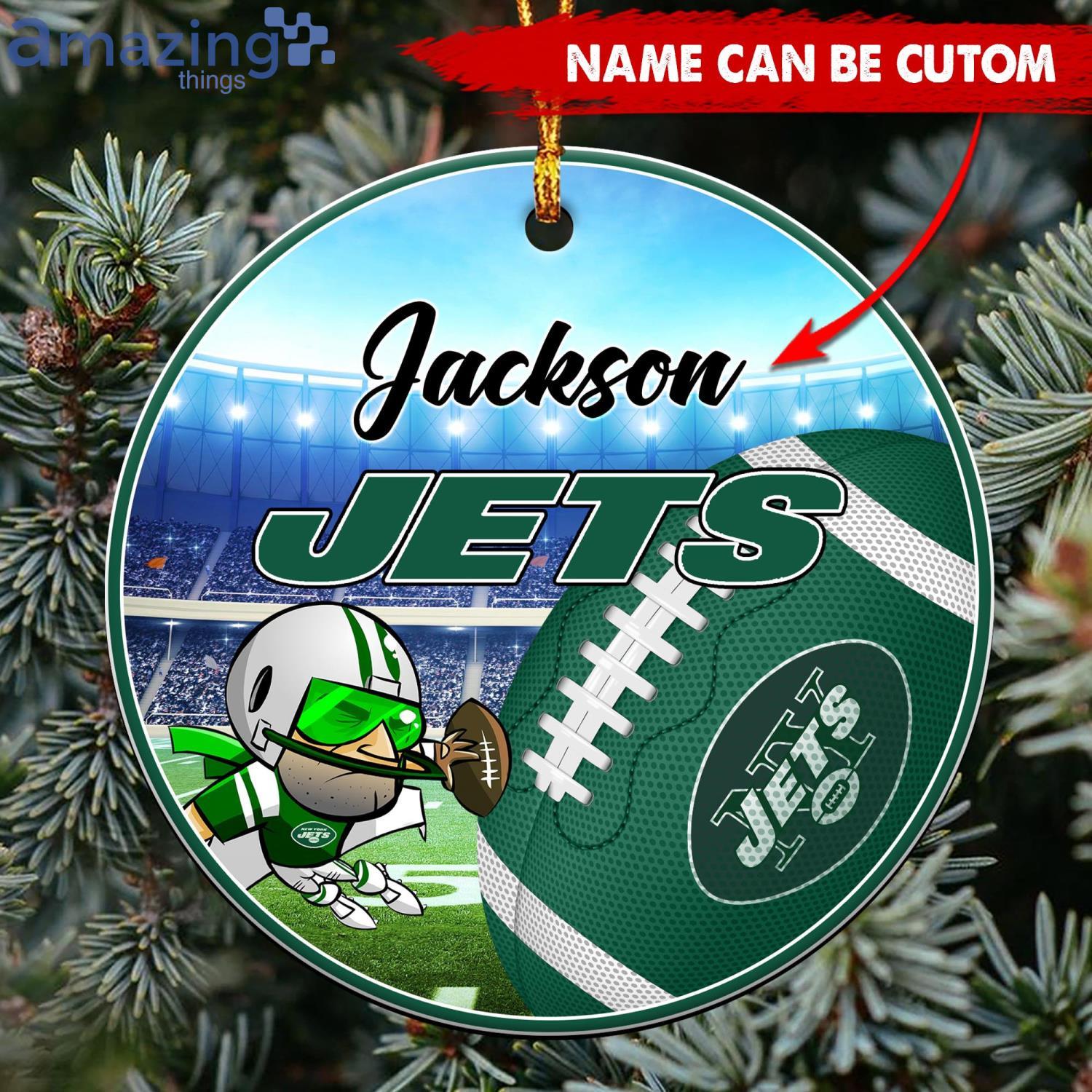 New York Jets NFL Fans Christmas Ornament Custom Name