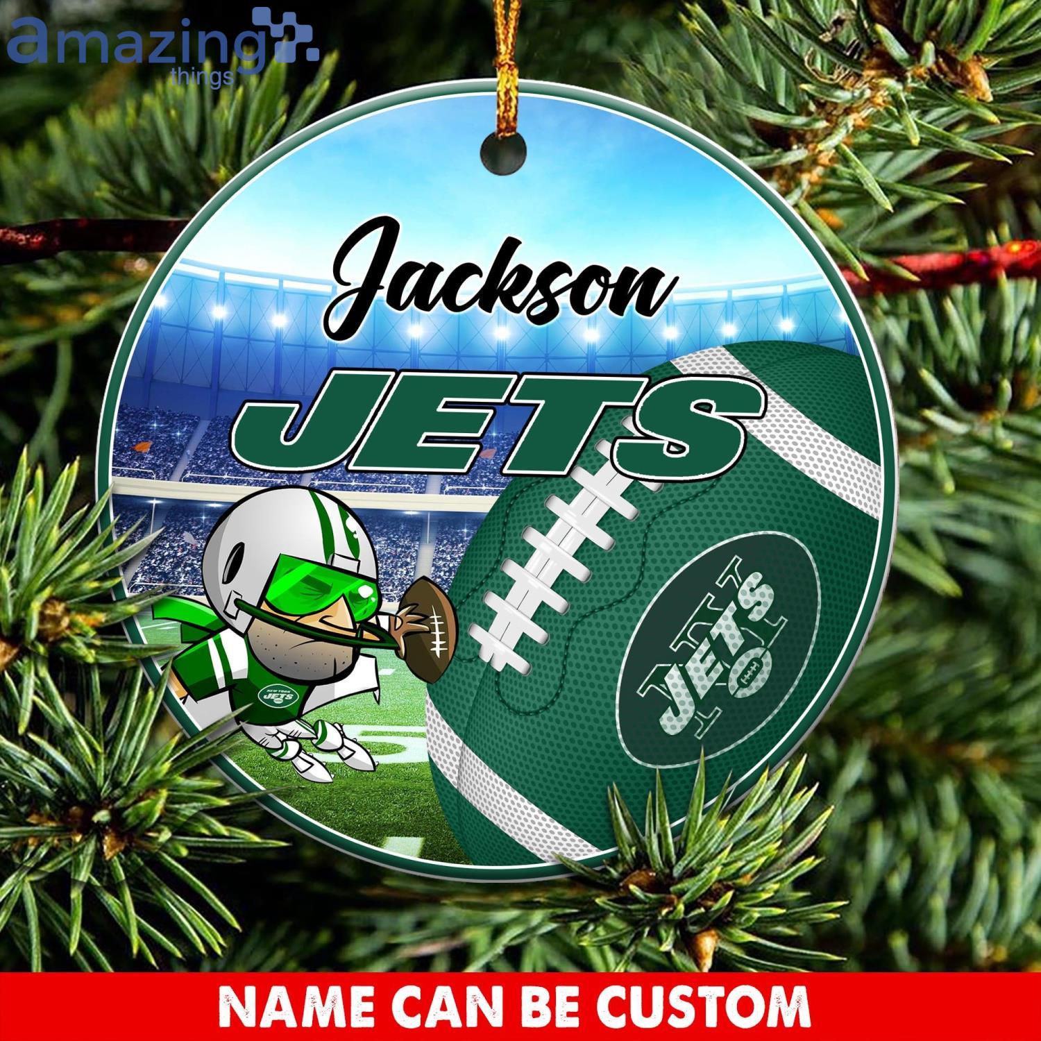 New York Jets NFL Fans Christmas Ornament Custom Name