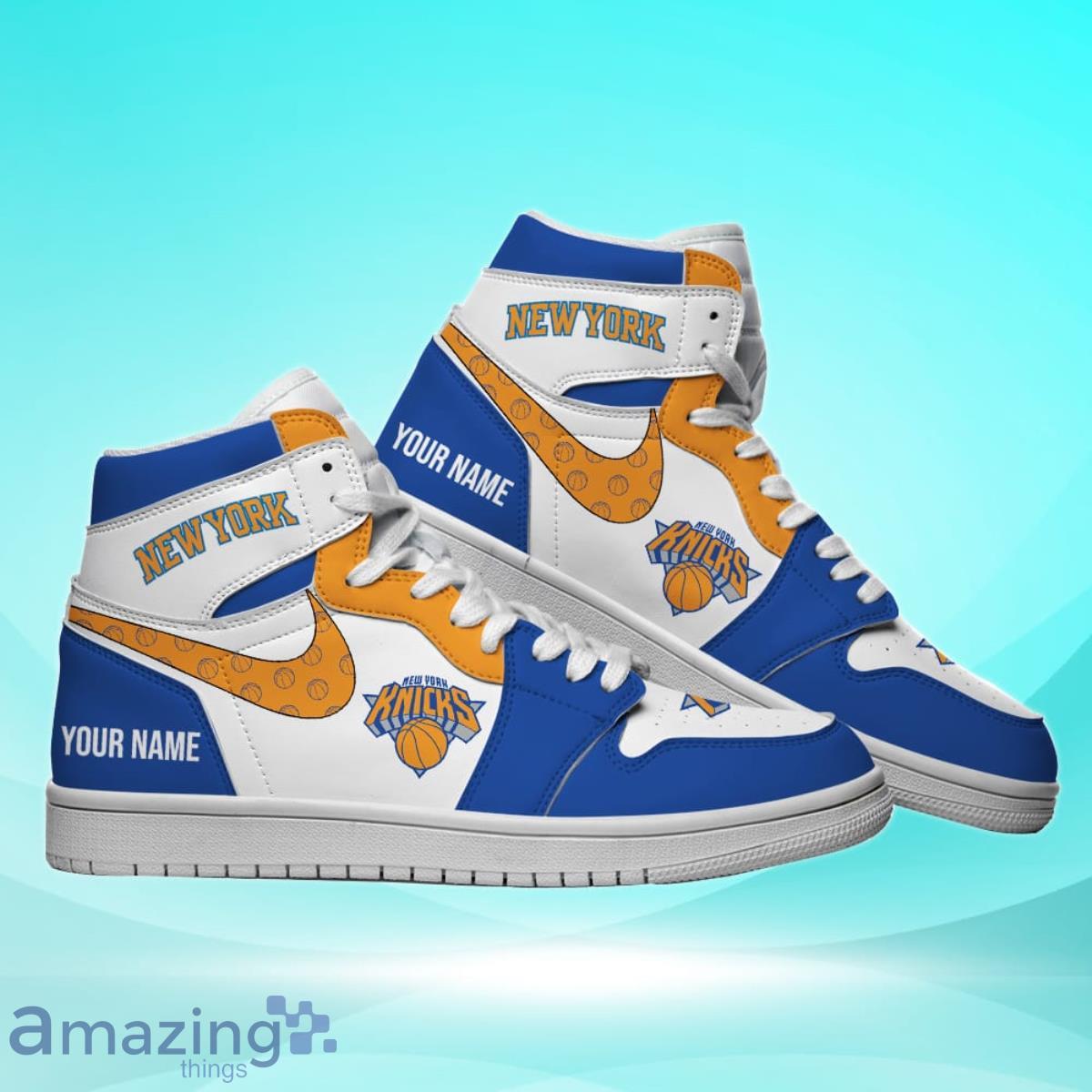 NBA New York Knicks Wall Air Jordan 13 Custom Name Shoes