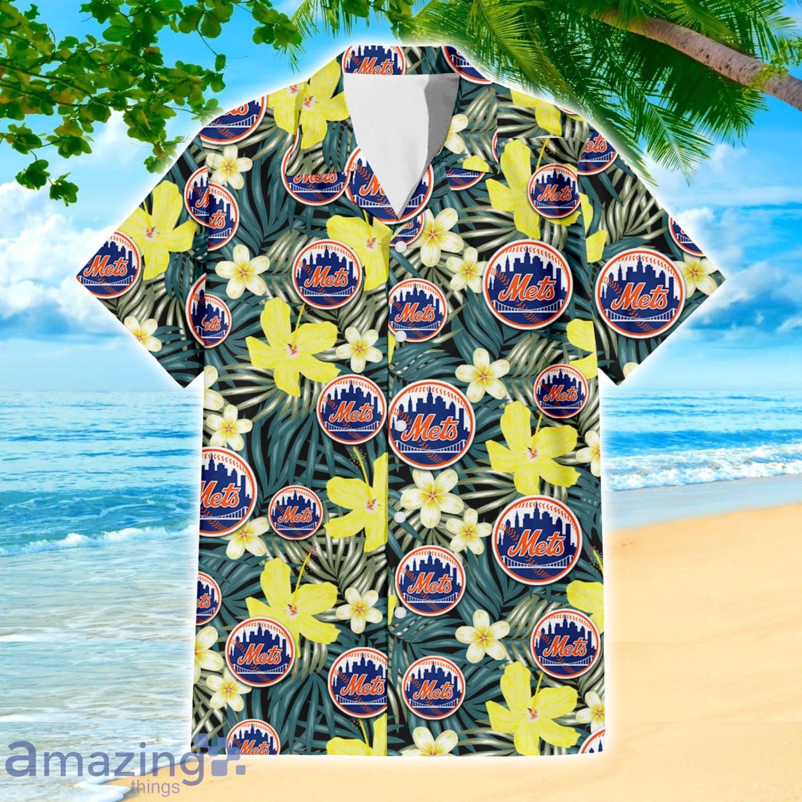 New York Mets Mlb Flower Pattern Summer Hawaiian Shirt