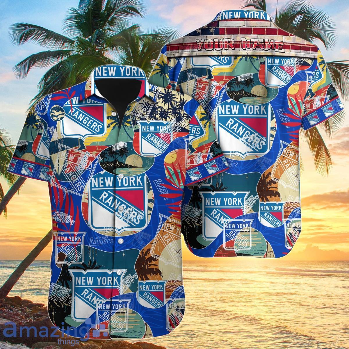 New York Rangers NHL Custom Name Hawaiian Shirt Hot Design For Fans