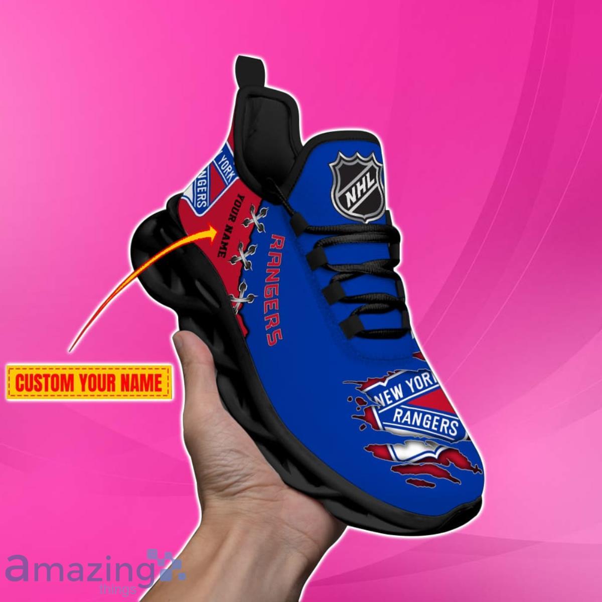 NHL New York Rangers Custom Name Max Soul Shoes V3
