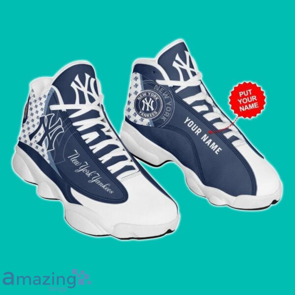 New York Yankees White Air Jordan 13 Sneaker Shoes