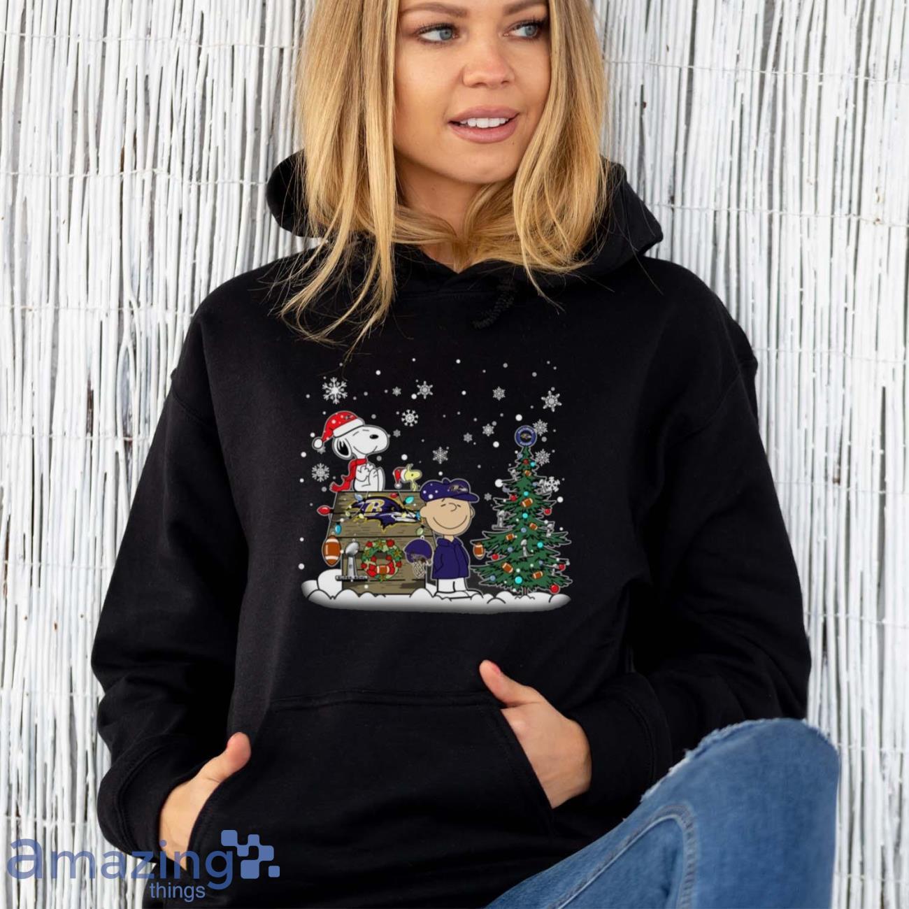 NFL Baltimore Ravens Snoopy Charlie Brown Christmas Football Super Bowl Sports T Shirt Christmas Gift image NFL Baltimore Ravens Snoopy Charlie Brown Christmas Football Super Bowl Sports T Shirt Christmas Gift - Unisex Hoodie