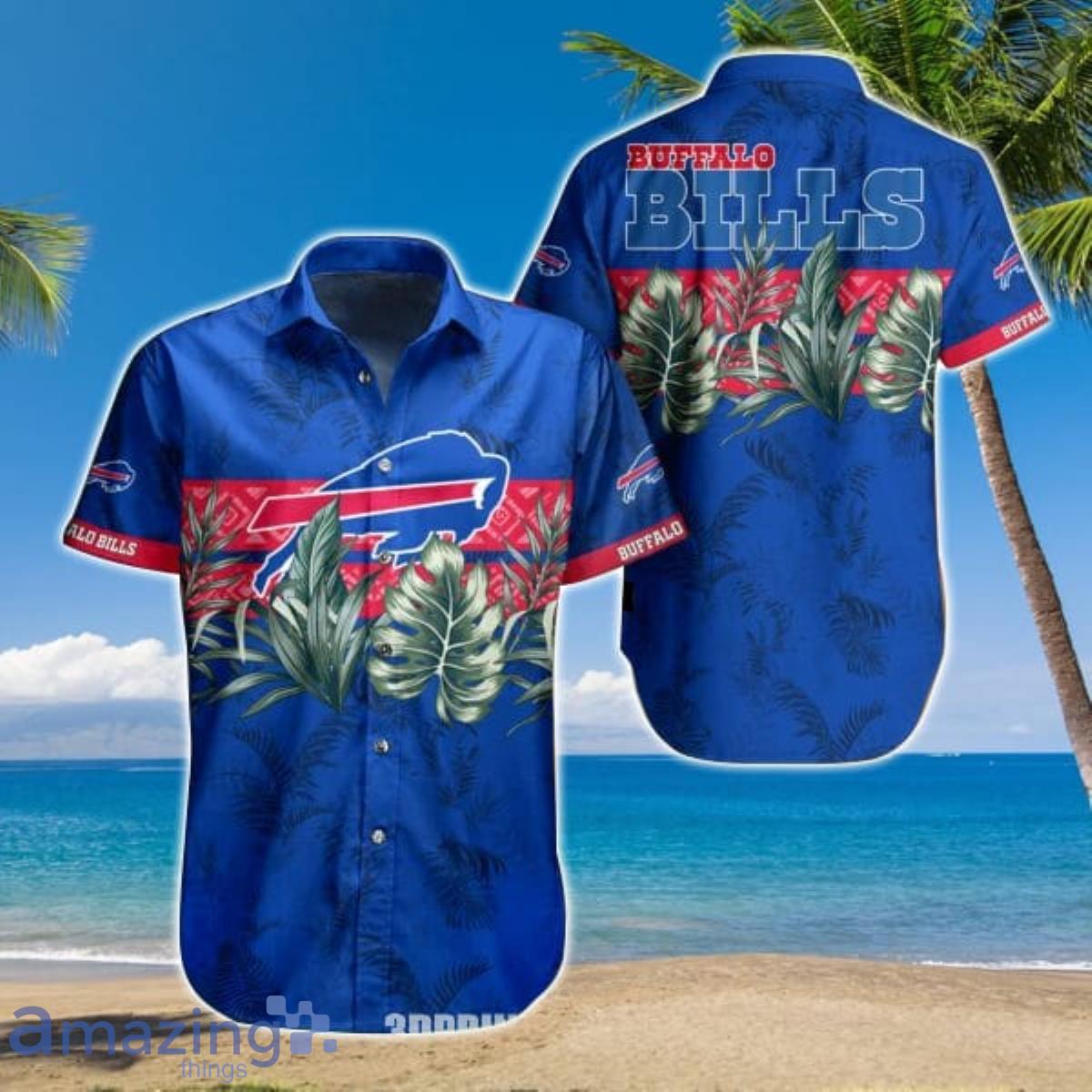 Buffalo Bills Hawaiian Shirt LV Pattern Blue Buffalo Bills Gift
