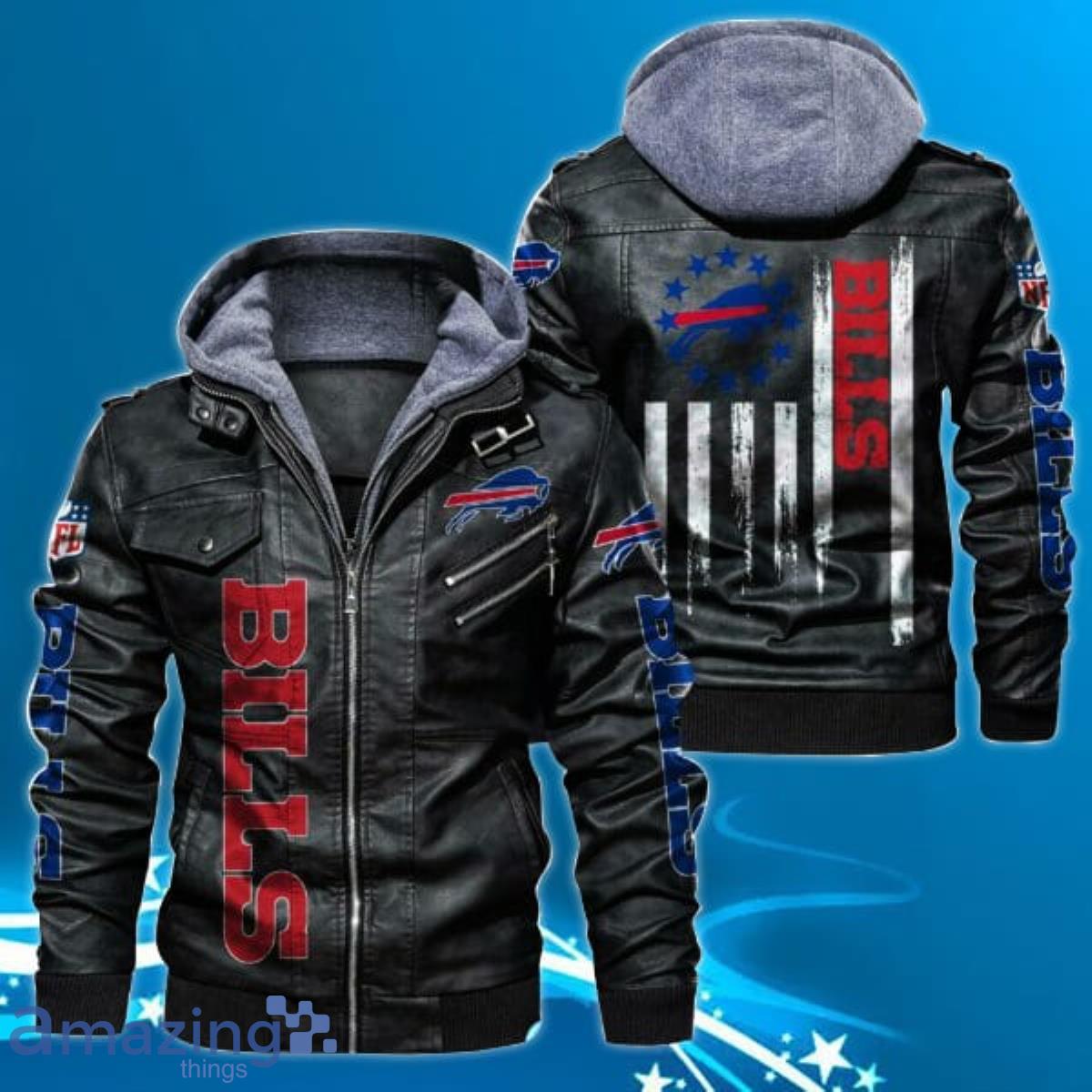 NFL Buffalo Bills Leather Jacket Product Photo 1