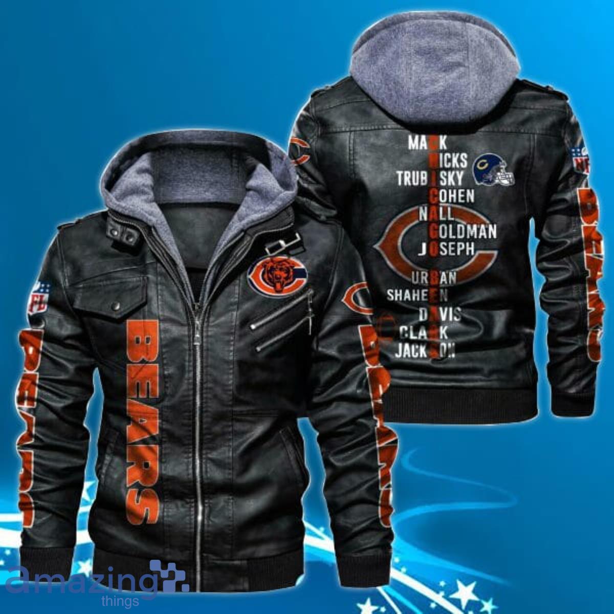 NFL Chicago Bears Leather Jacket Product Photo 1