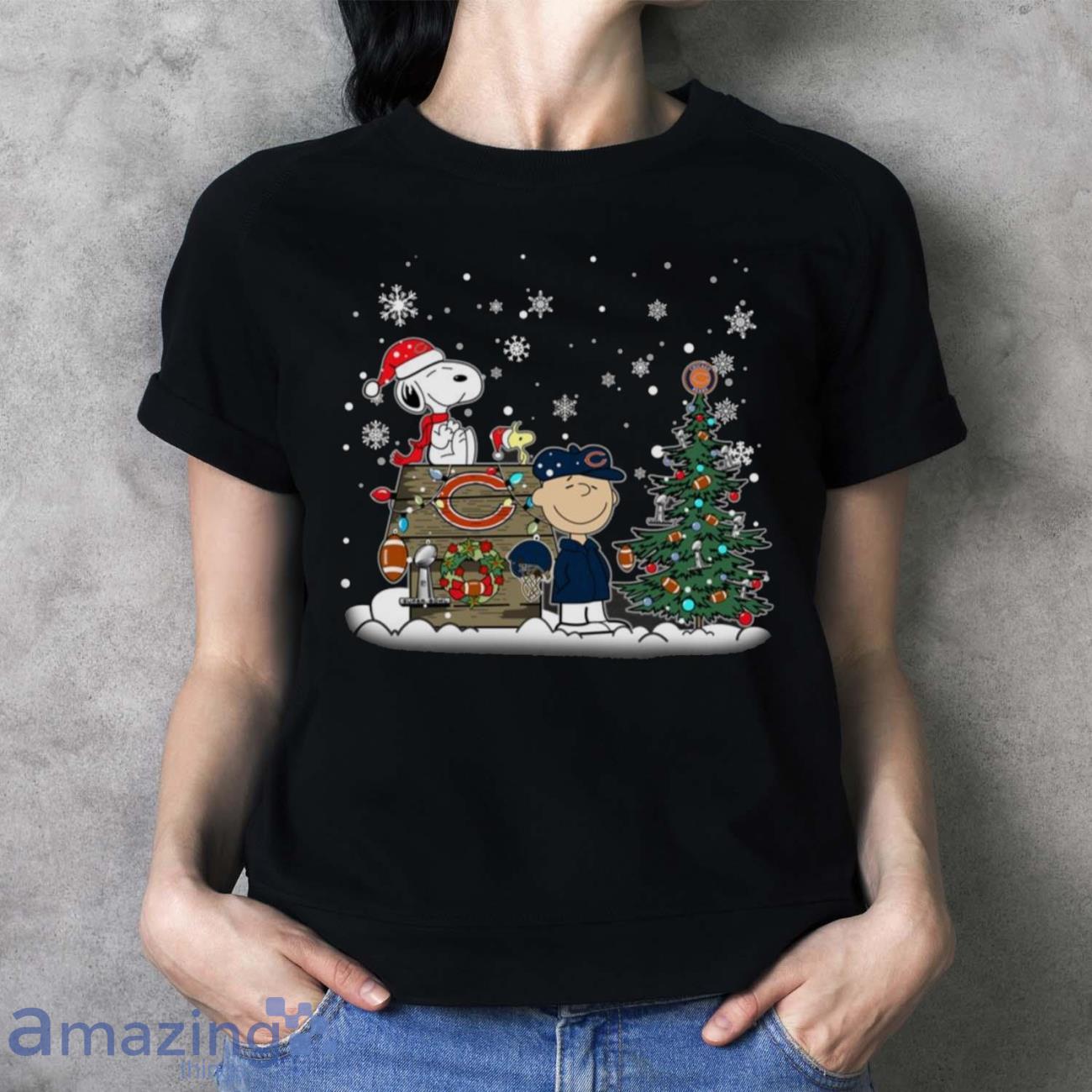 Snoopy Chicago Bears NFL Football Iron On Heat Transfer Christmas Shirt