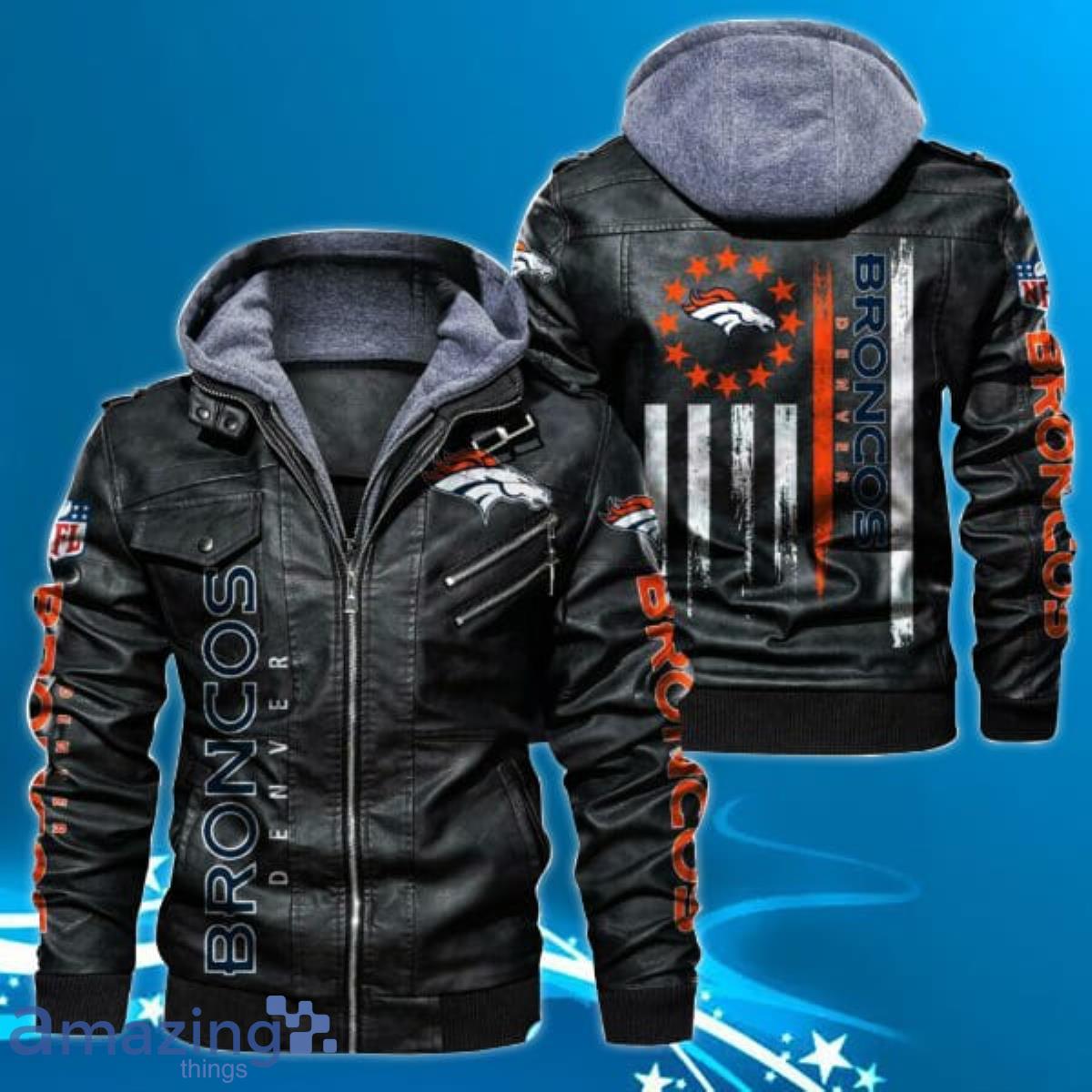 NFL Denver Broncos Leather Jacket