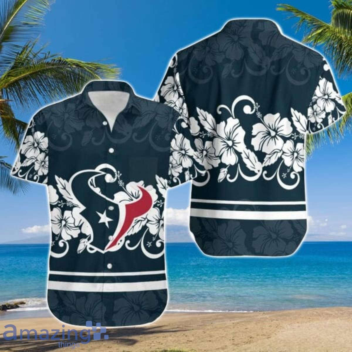 Houston Texans NFL Mens Floral Button Up Shirt