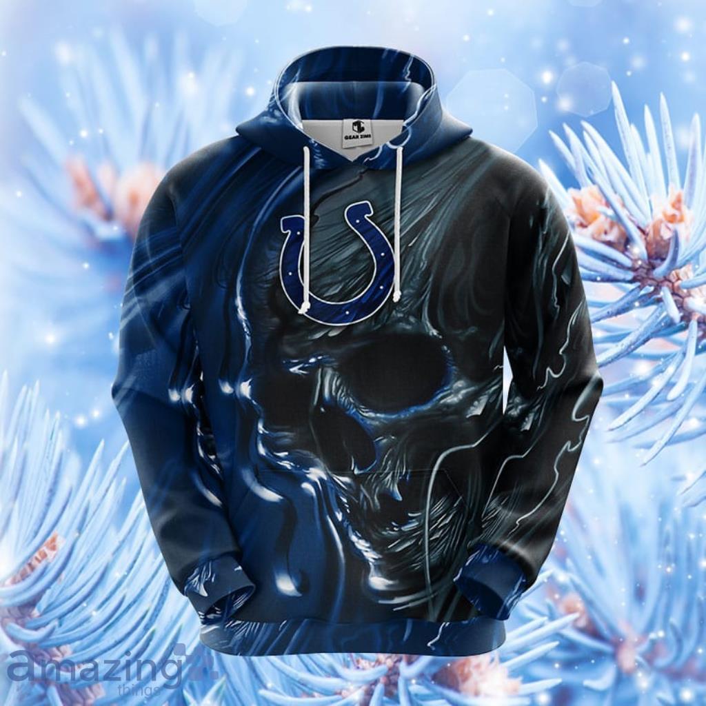 AVAILABLE NFL Indianapolis Colts Special Skull Art Design Hoodie