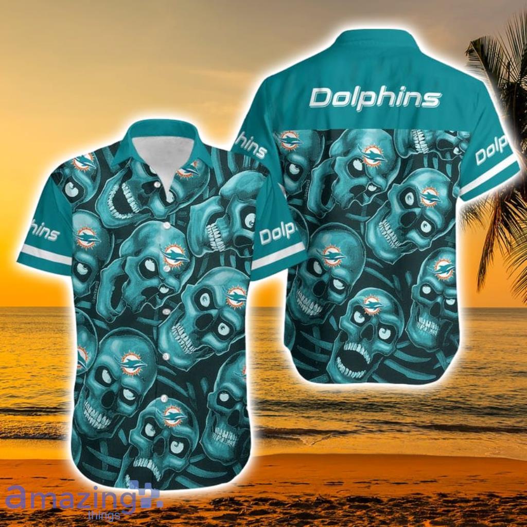 Miami Dolphins NFL Custom Name Hawaiian Shirt Skull Trending 2023