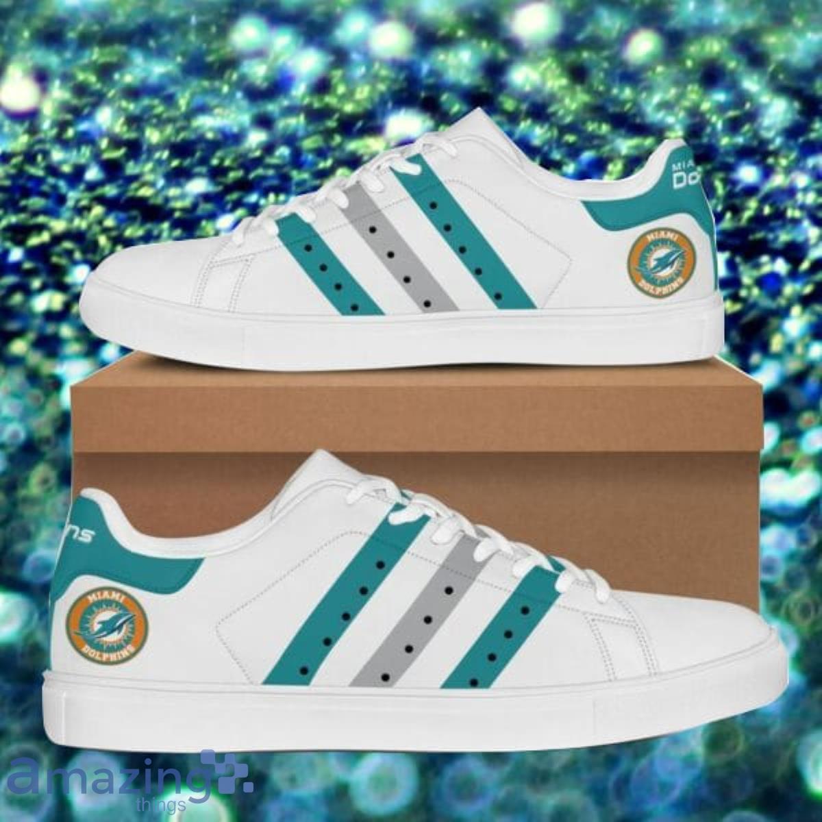 Miami Dolphins LV Luxury Low Top Skate Sneakers Shoes