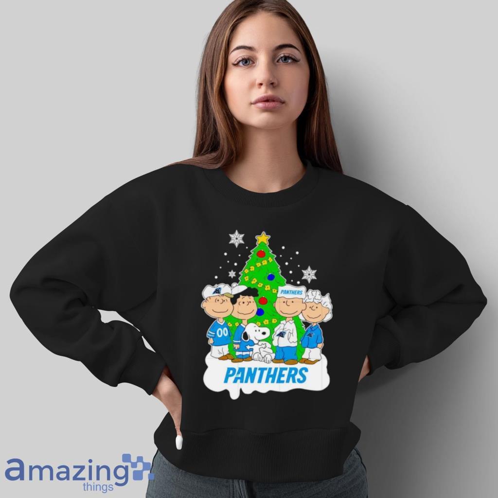 Carolina Panthers Snoopy Tshirt A Happy Christmas NFL Tee Shirts S-3XL