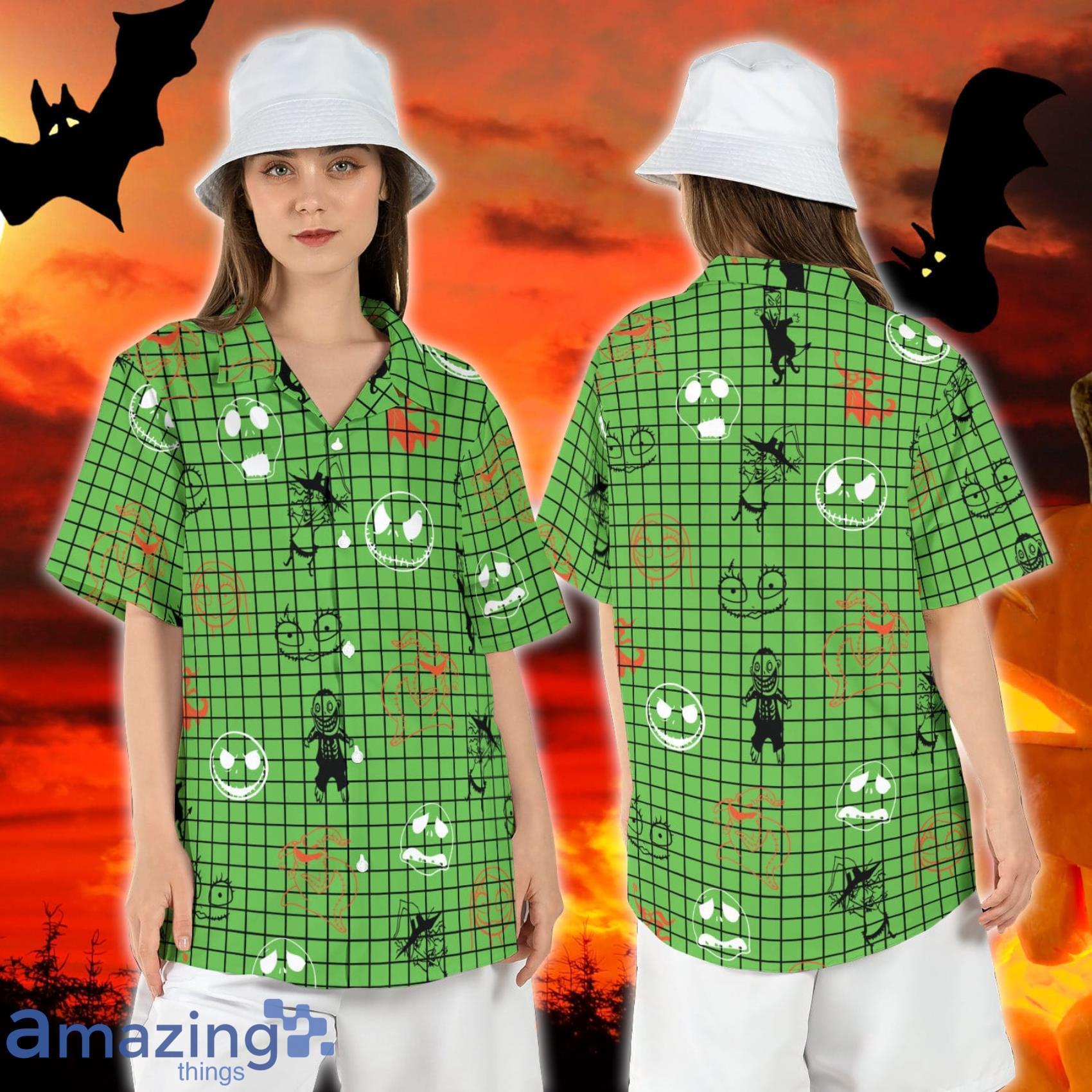 Halloween Short Sleeve Button-Up Shirt Version 1