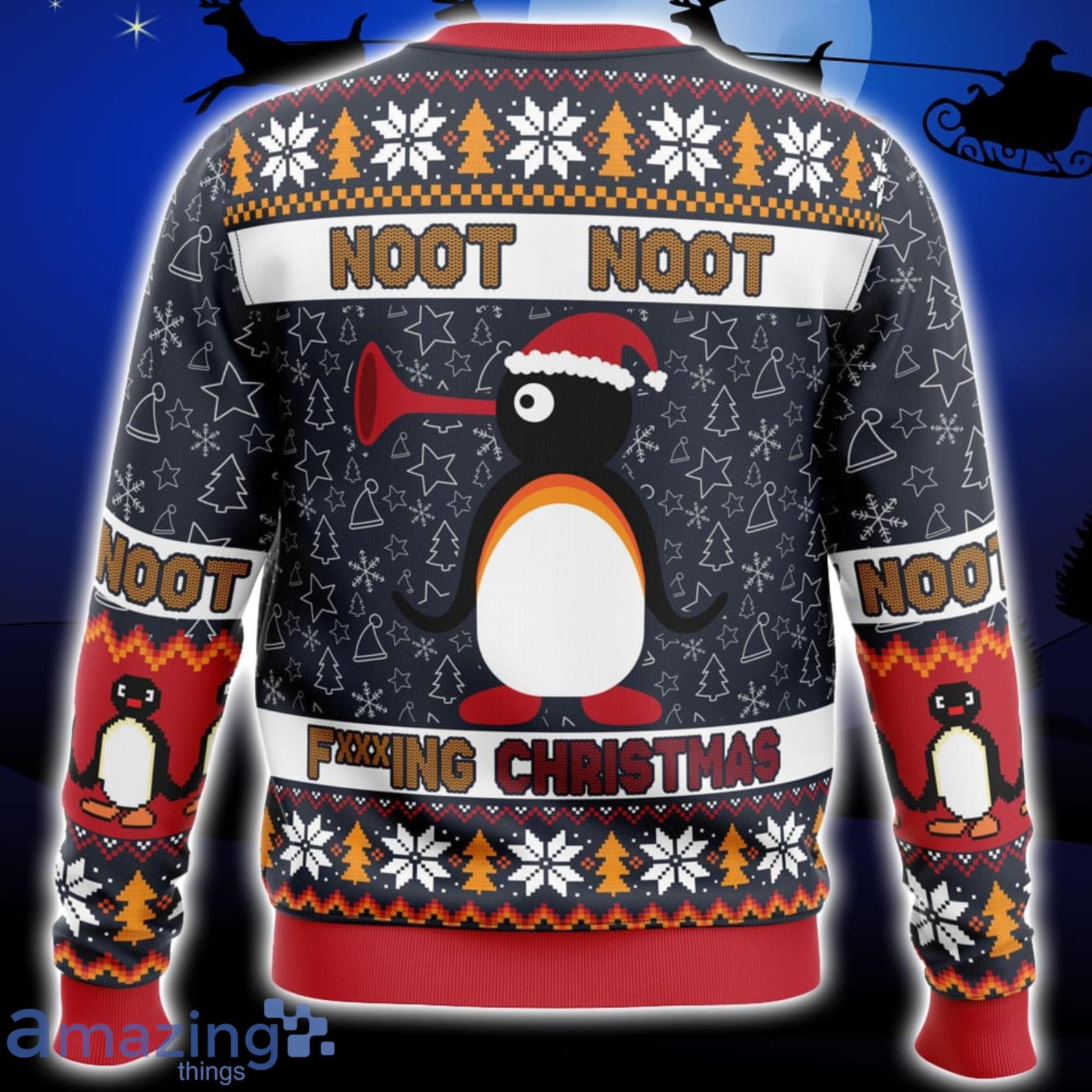 Noot Christmas Pingu Xmas Ugly Christmas Sweater Christmas Gift For Men And Women image Noot Christmas Pingu Xmas Ugly Christmas Sweater Christmas Gift For Men And Women Product Photo 2