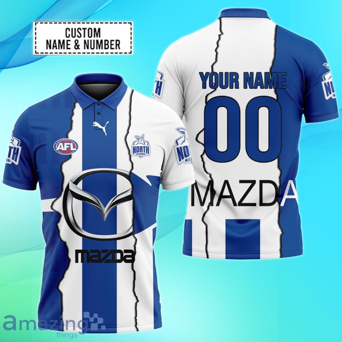 North Melbourne Kangaroos Personalized Name & Number AFL Polo Shirt Best  Gift For Fans