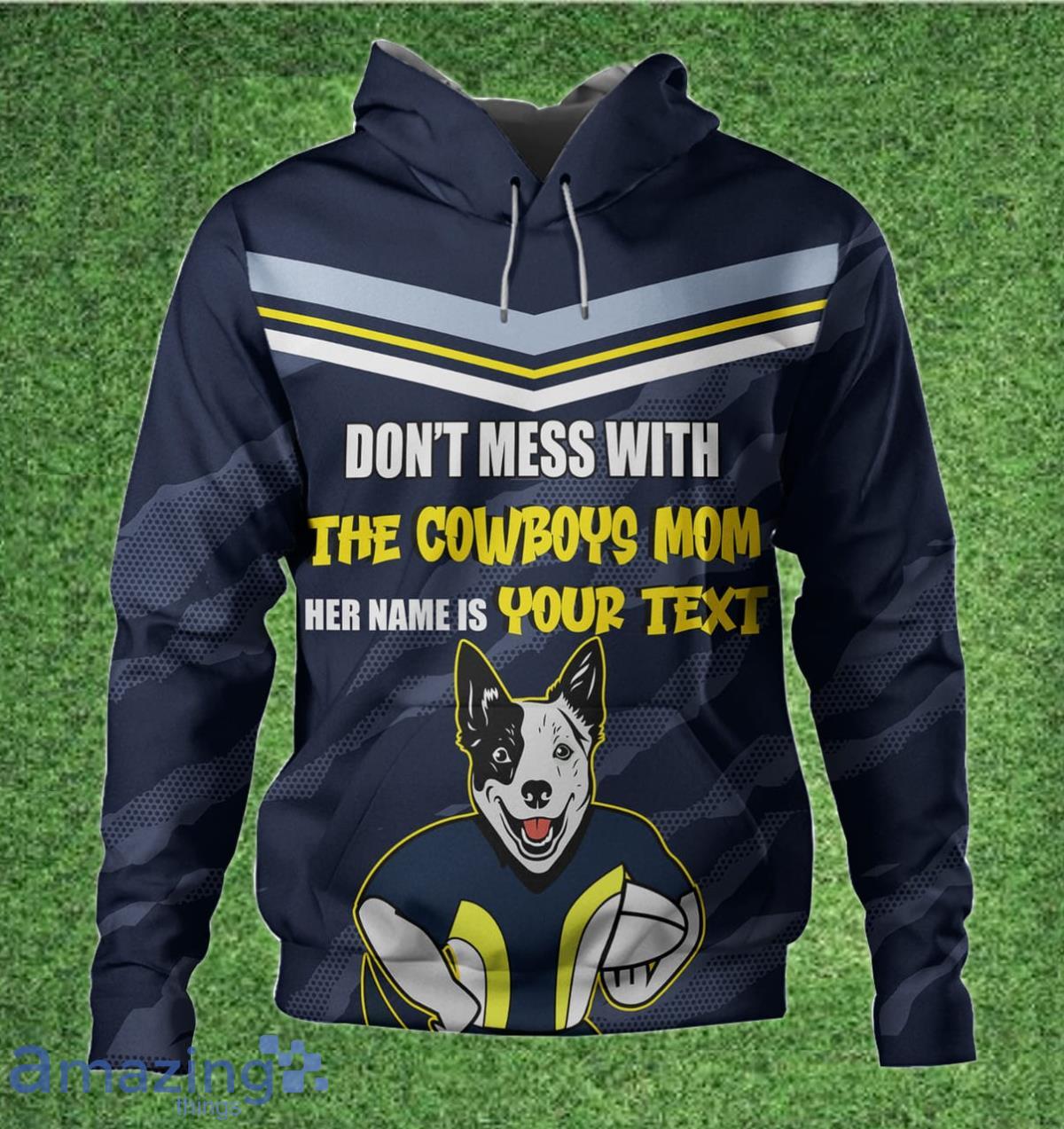 North Queensland Cowboys Custom Name Mother's Day NRL Custom Hoodie Best  Gift For Fans