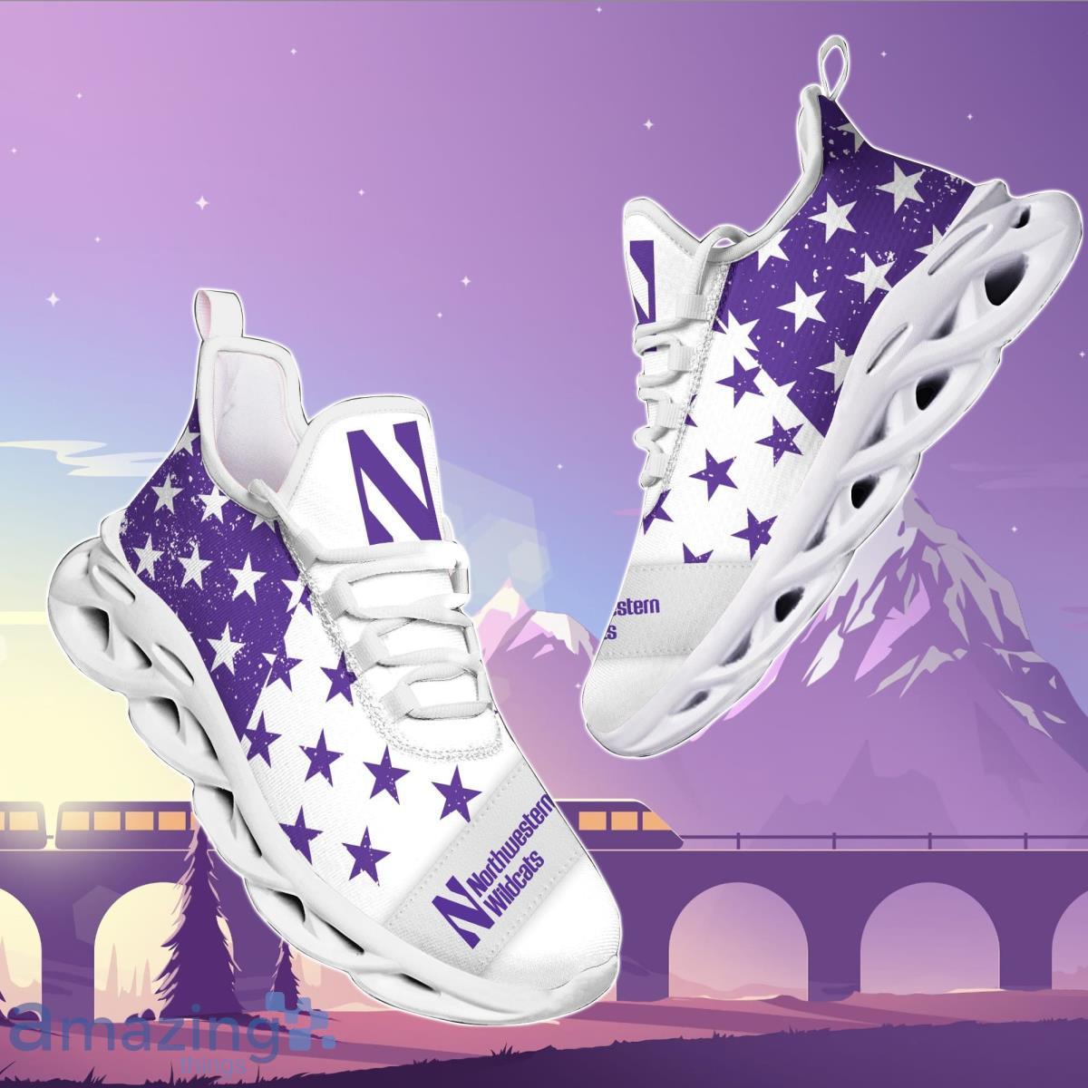Northwestern Wildcats Chunky Sneakers, Max Soul Shoes Best Gift For Men And Women Product Photo 1