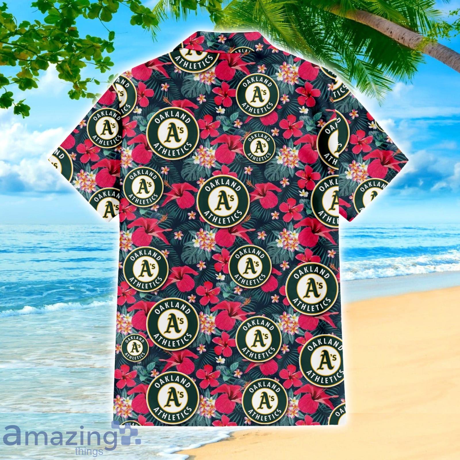 Oakland Athletics Tropical Pattern Hawaiian Shirt And Shorts