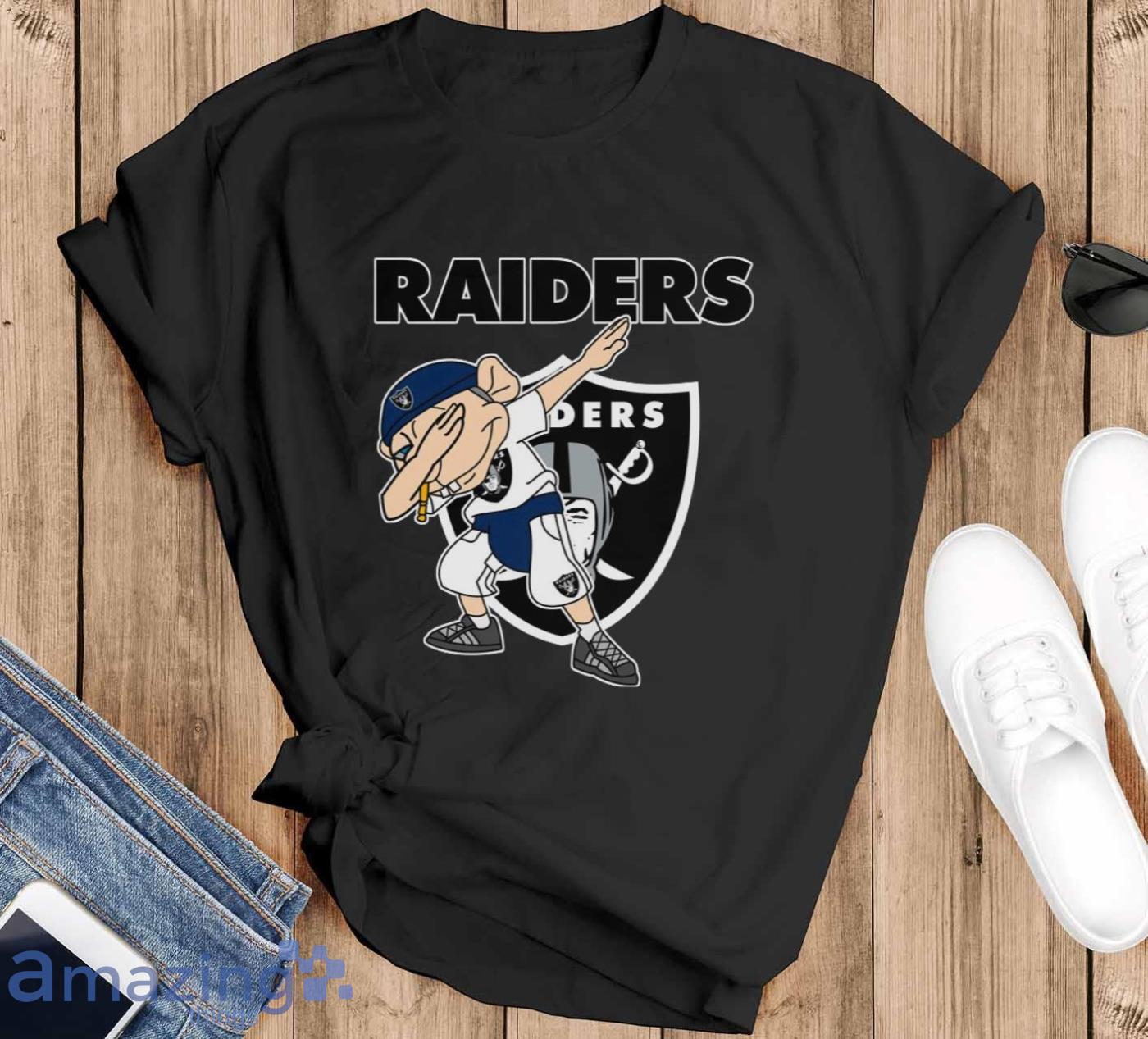 Oakland Raiders NFL Football Jeffy Dabbing Sports T Shirt For Men And Women - Black T-Shirt