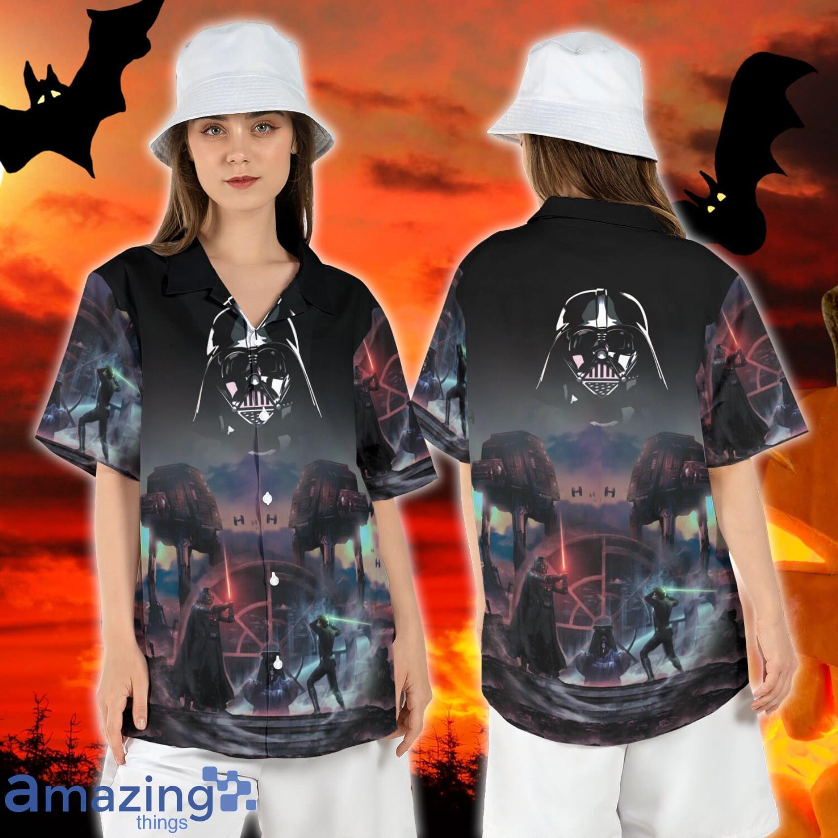 Obi-Wan Kenobi Darth Vader Star Wars Battle At At Walker Hawaiian Shirt For Men And Women Mens Star Wars Button Up Shirt Product Photo 1 Obi-Wan Kenobi Darth Vader Star Wars Battle At At Walker Hawaiian Shirt For Men And Women Mens Star Wars Button Up Shirt Product Photo 1