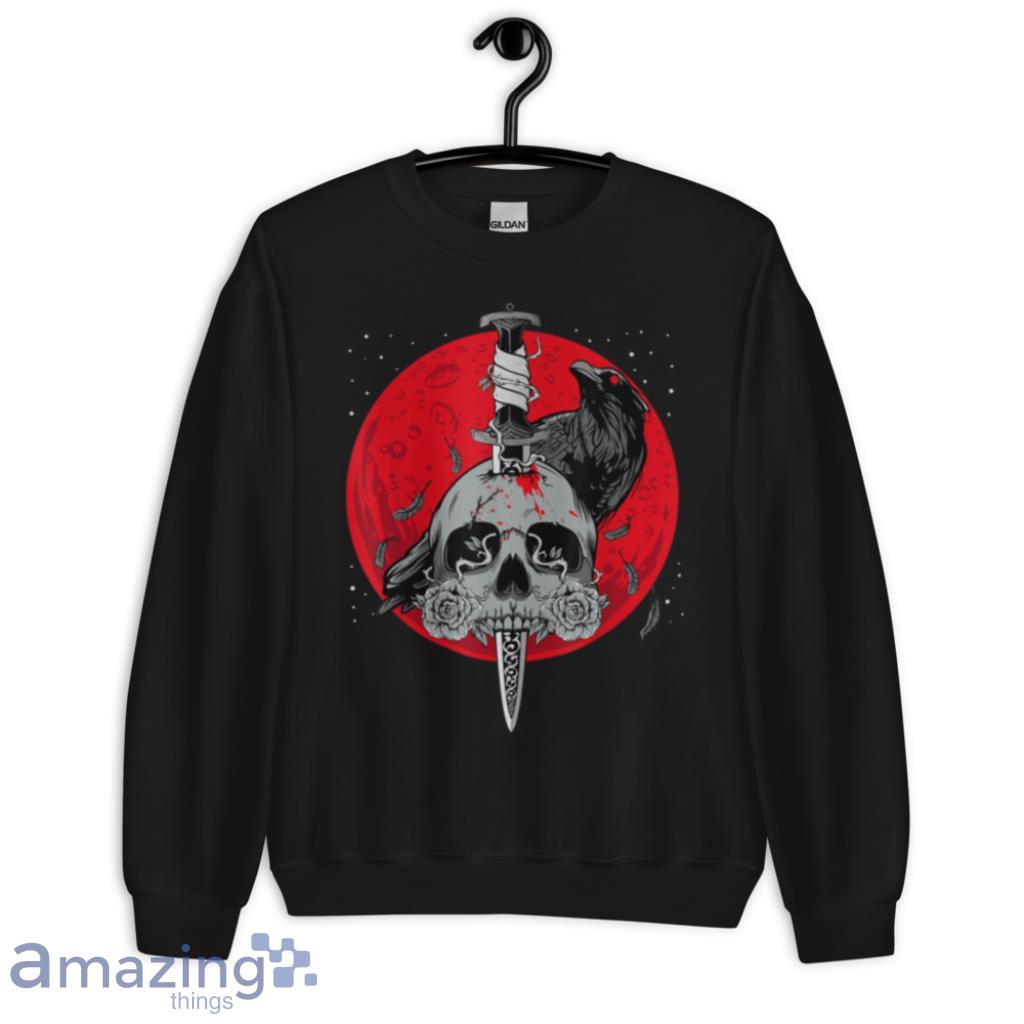 Occult Raven Skull Simple Halloween Costume T Shirt image Occult Raven Skull Simple Halloween Costume T Shirt Product Photo 6