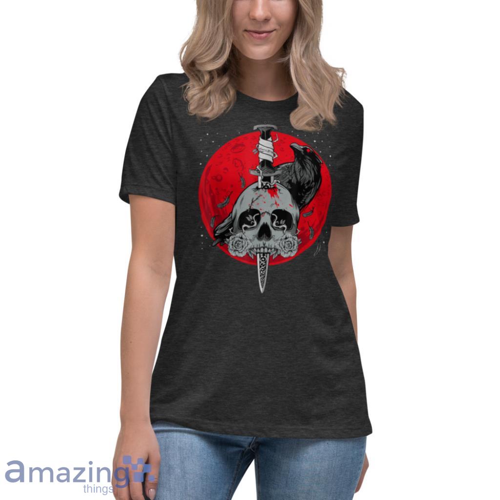 Occult Raven Skull Simple Halloween Costume T Shirt image Occult Raven Skull Simple Halloween Costume T Shirt Product Photo 10