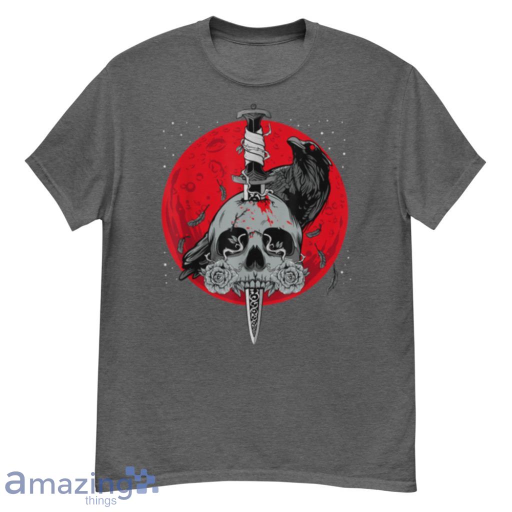 Occult Raven Skull Simple Halloween Costume T Shirt Product Photo 1 Occult Raven Skull Simple Halloween Costume T Shirt Product Photo 1