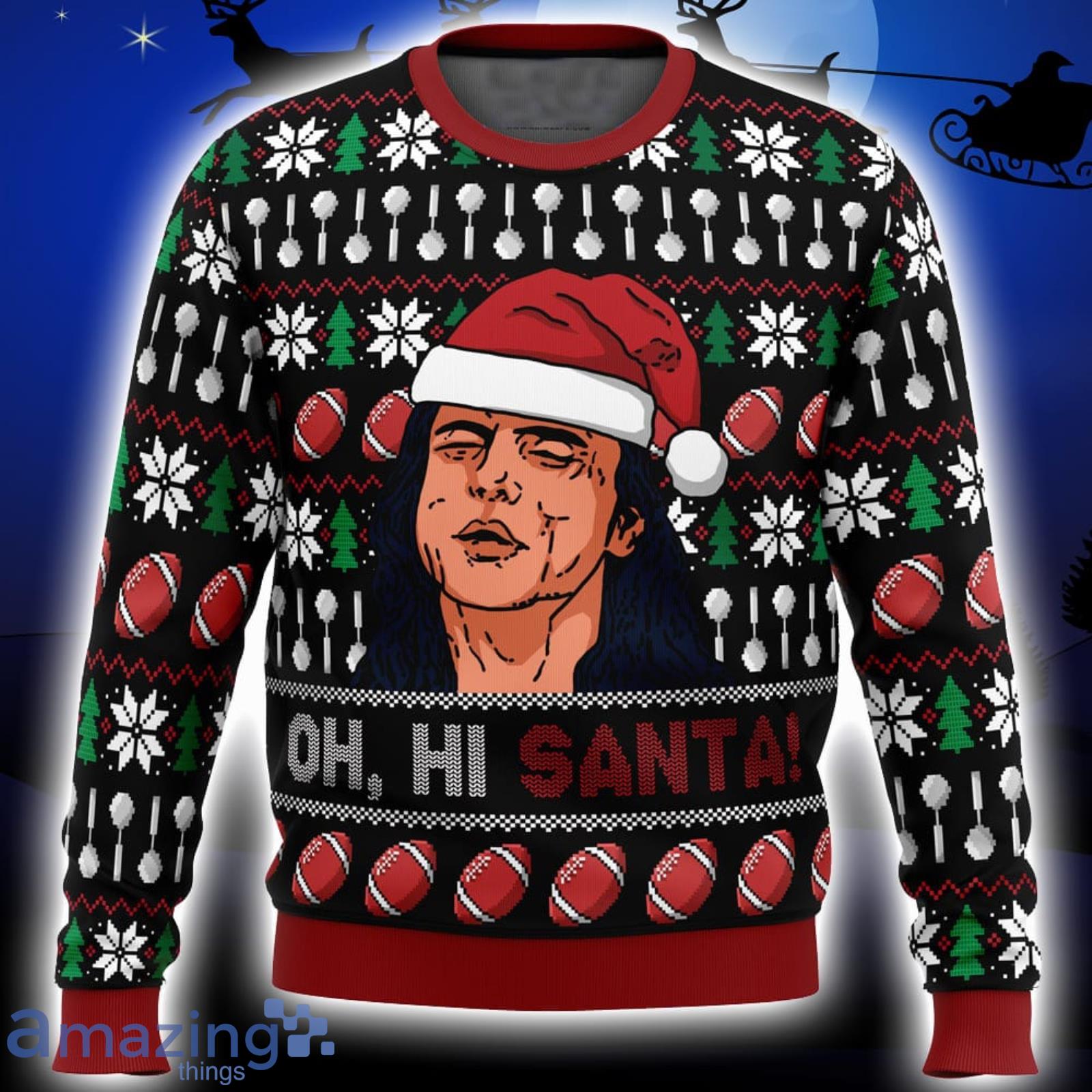 Oh, Hi Santa The Room Xmas Ugly Christmas Sweater Christmas Gift For Men And Women Product Photo 1