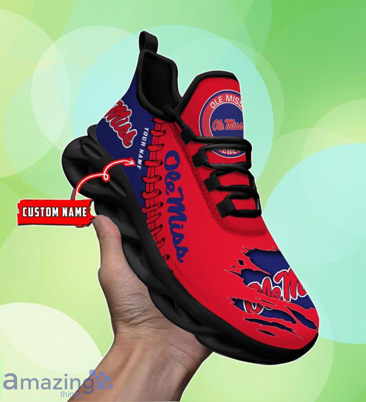 Ole Miss Rebels Personalized Max Soul Shoes Unique Gift For Men And Women Fans Product Photo 1