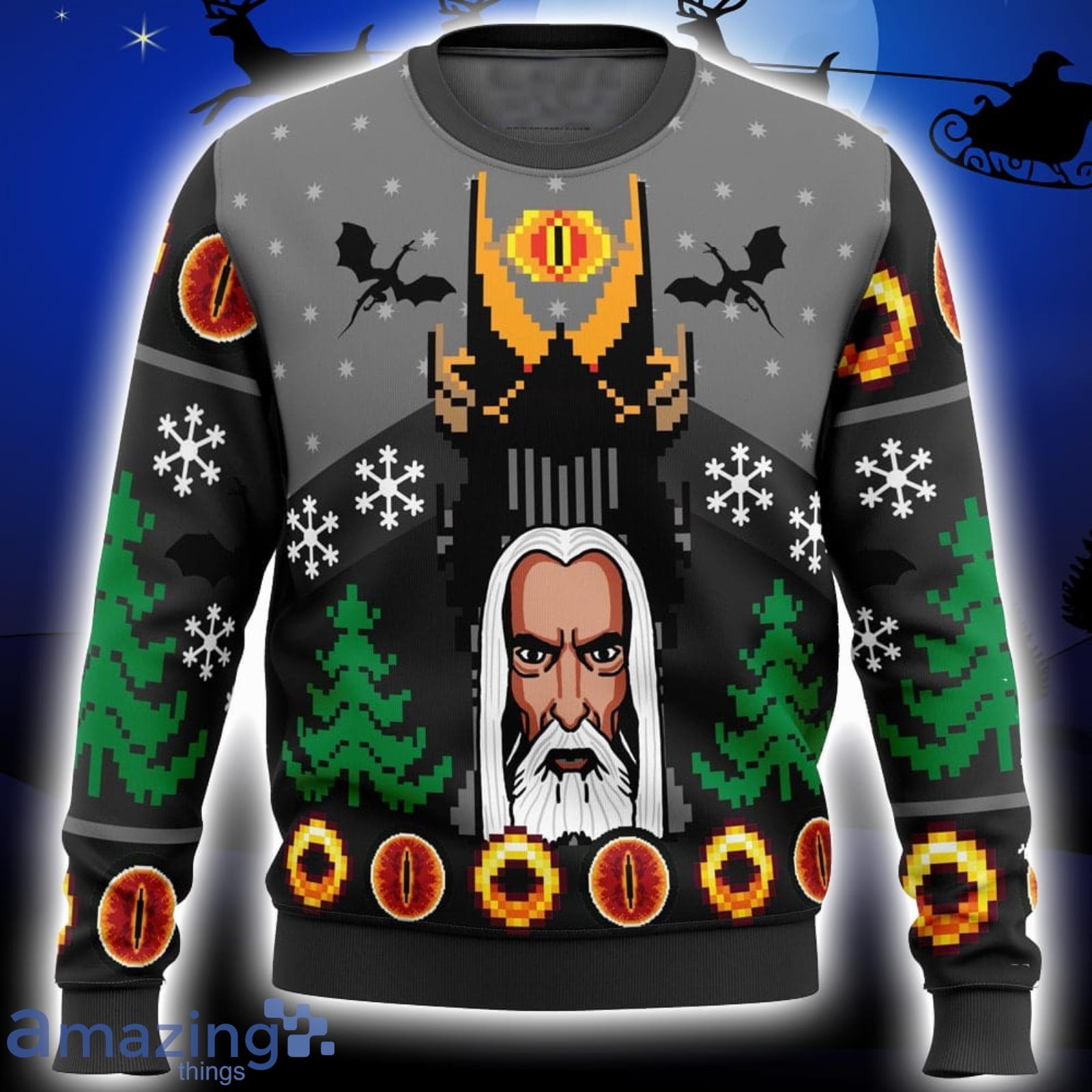 One Christmas to Rule Them All The Lord of the Rings Xmas Ugly Christmas Sweater Christmas Gift For Men And Women Product Photo 1