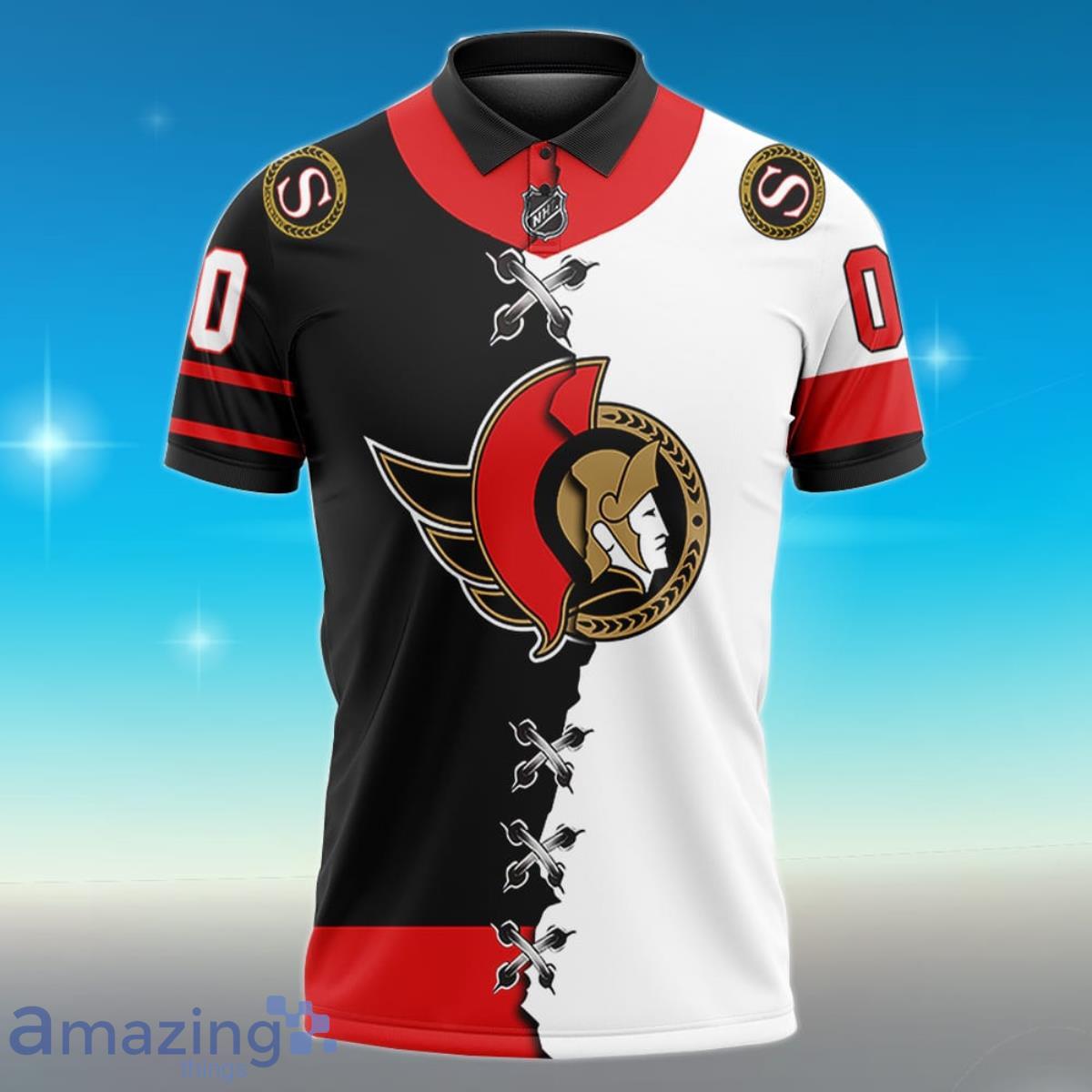 Ottawa Senators Personalized Name And Number NHL Mix Jersey Polo Shirt Best  Gift For Fans