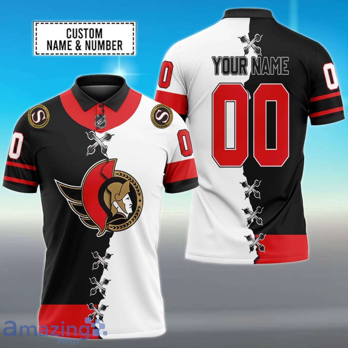 NHL Ottawa Senators Mix Jersey Custom Personalized Hoodie T Shirt
