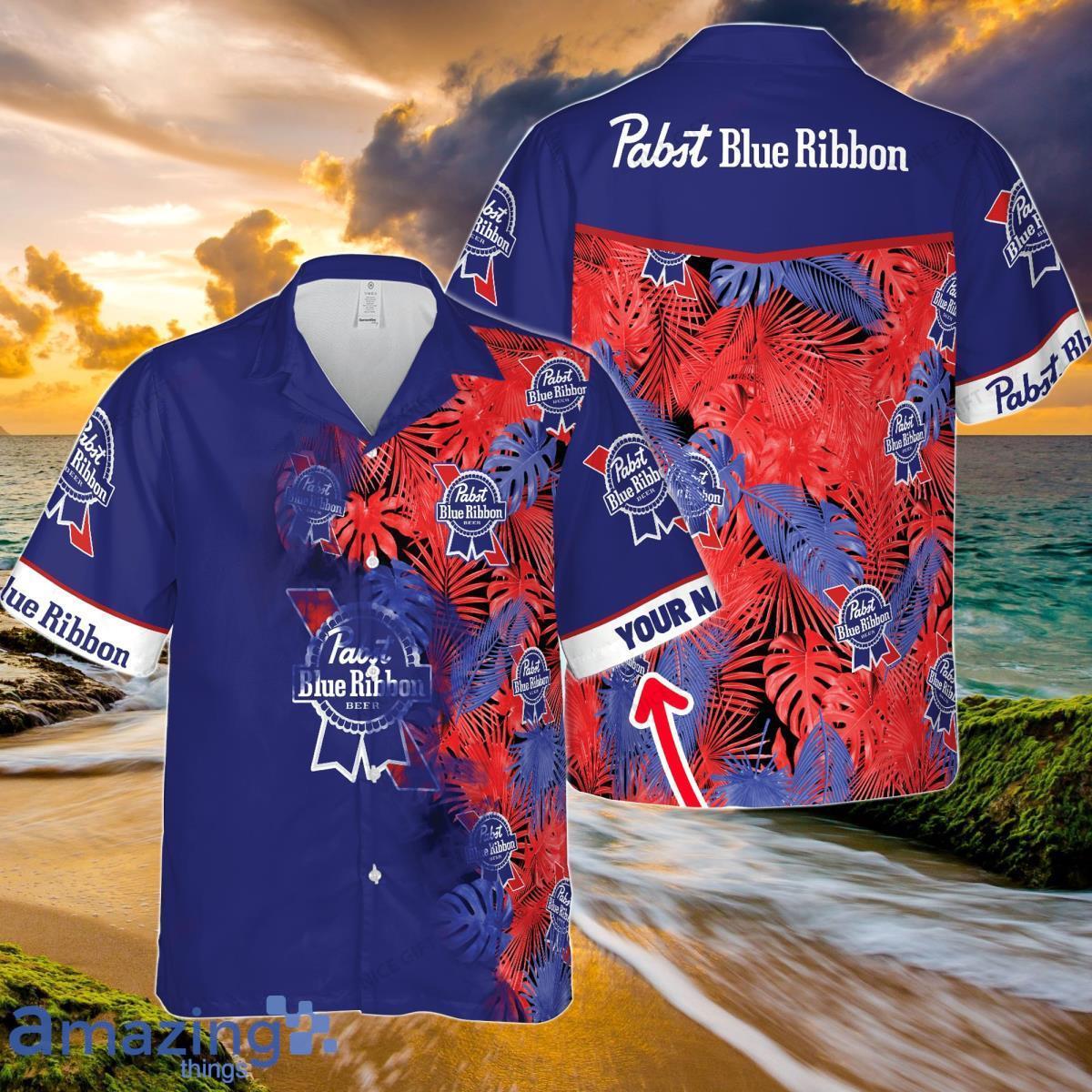 Pabst Blue Ribbon Custom Name Hawaiian Shirt Unique Gifts For Men And Women Product Photo 1