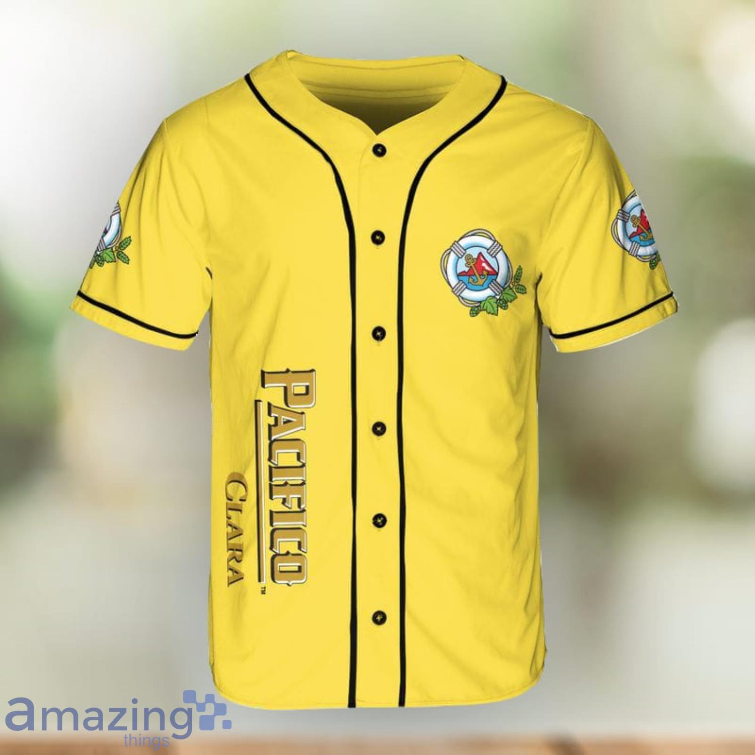 Women's Yellow Baseball Jersey Shirt