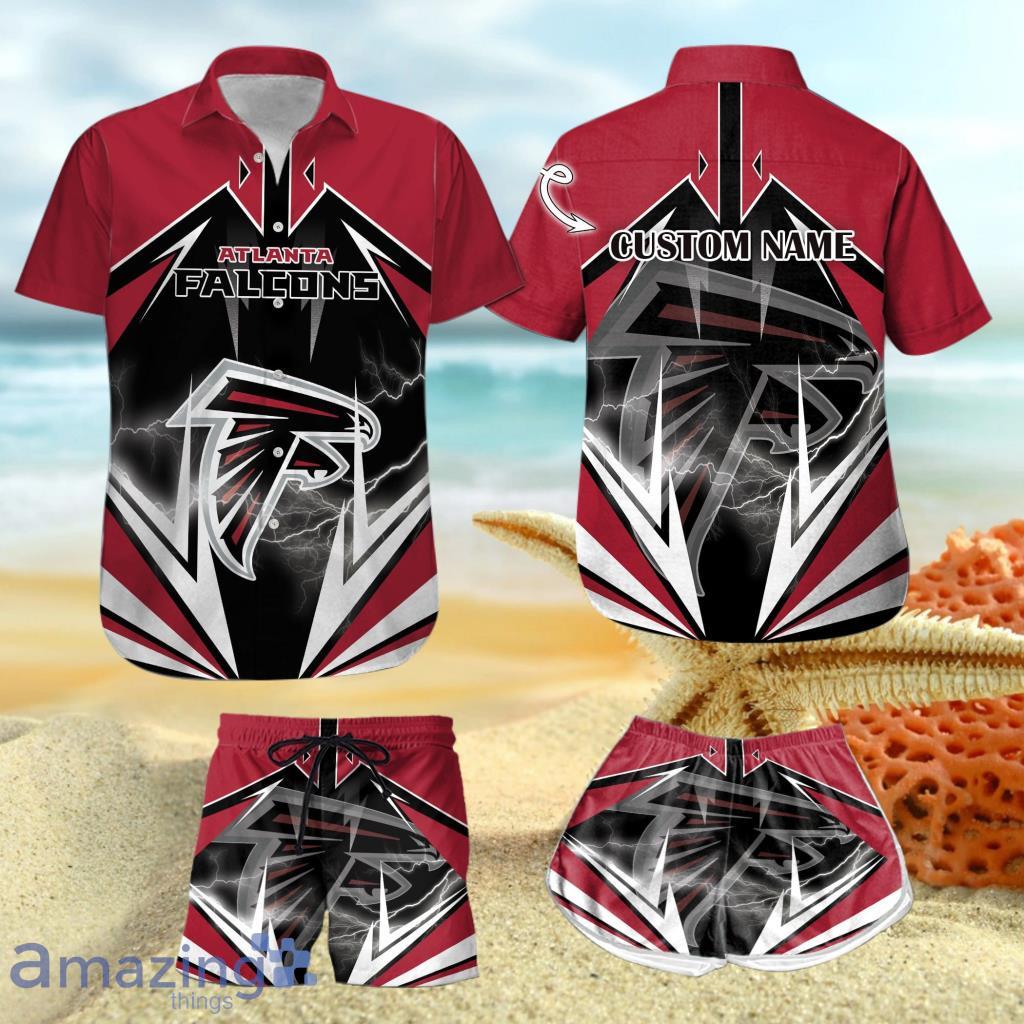 Personalized Atlanta Falcons Hawaiian Shirt And Shorts NFL Hawaii Lightning  Gift For Men And Women