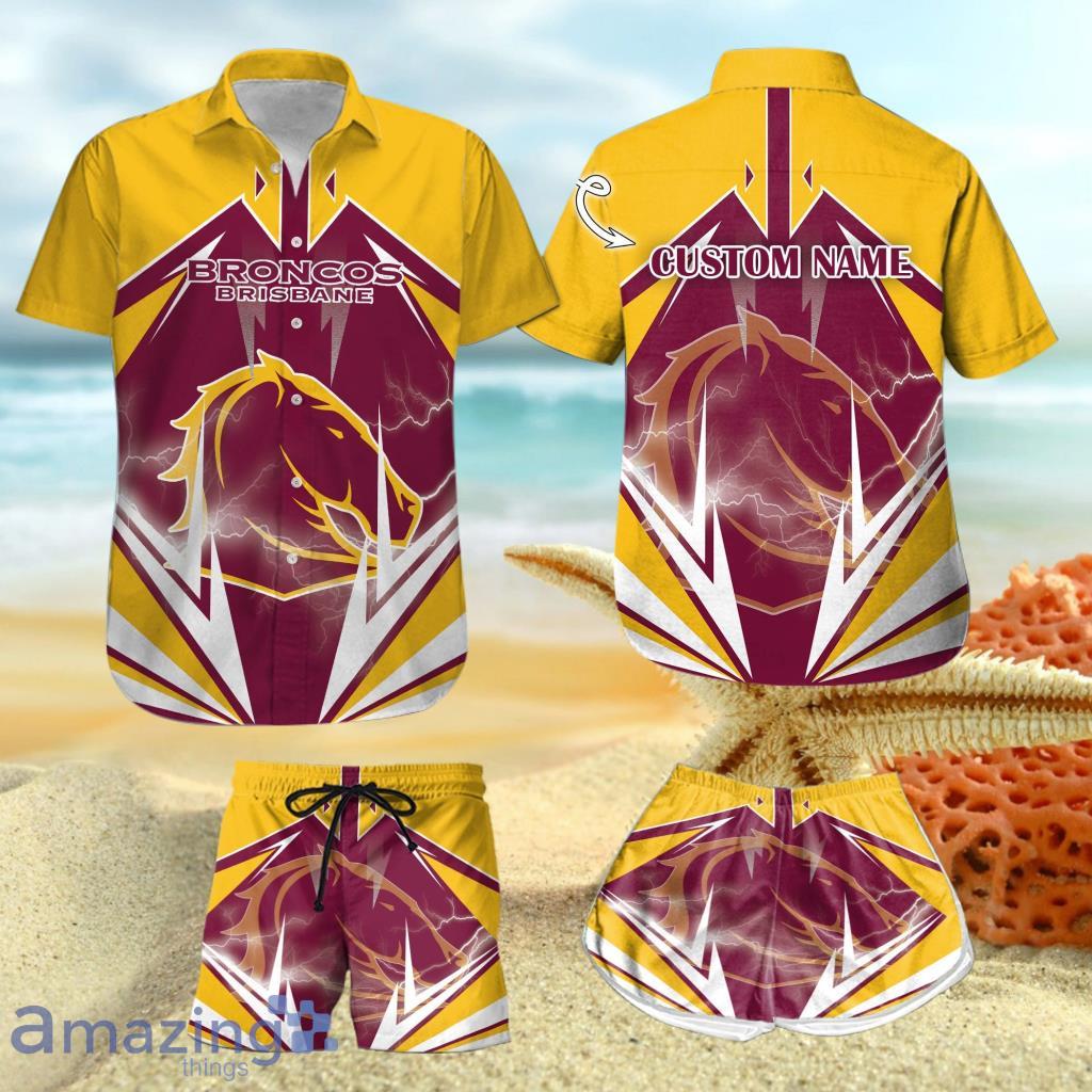 Personalized Brisbane Broncos Hawaiian Shirt And Shorts Nrl Hawaii