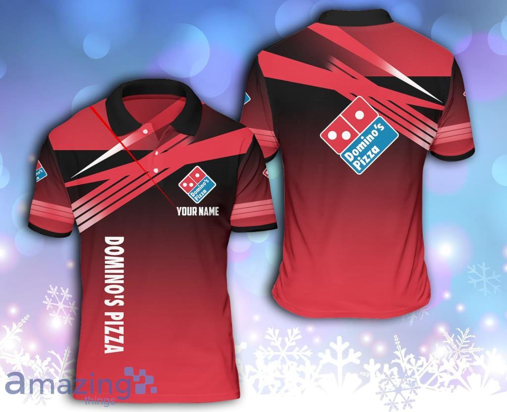 Personalized Domino's Pizza Logo Red Polo Shirt Gift For Men And Women image Personalized Domino's Pizza Logo Red Polo Shirt Gift For Men And Women Product Photo 1
