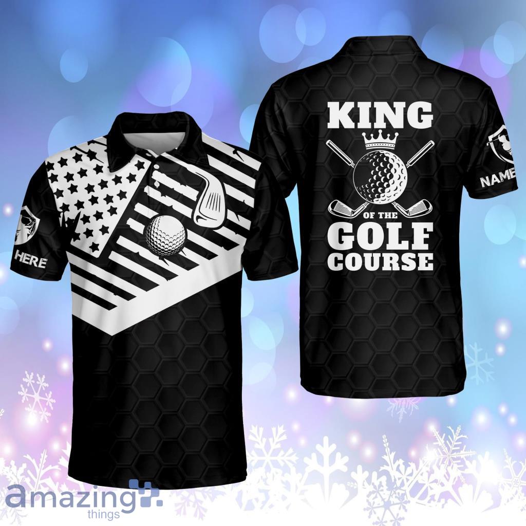 Personalized Funny Golf Shirts For Men King Of The Golf Course Mens Golf Polo Shirt Product Photo 1